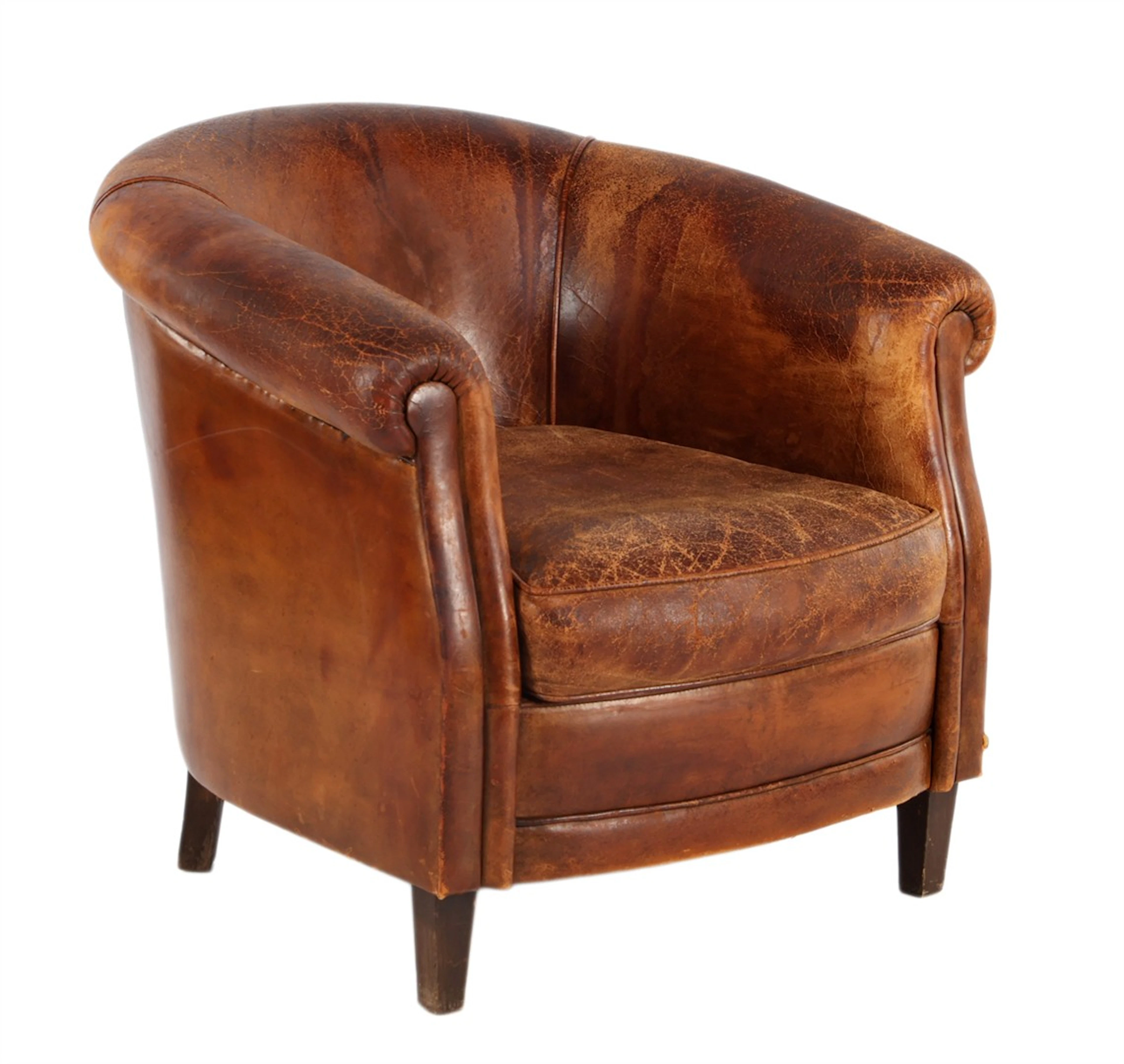 Schaapslederen fauteuil