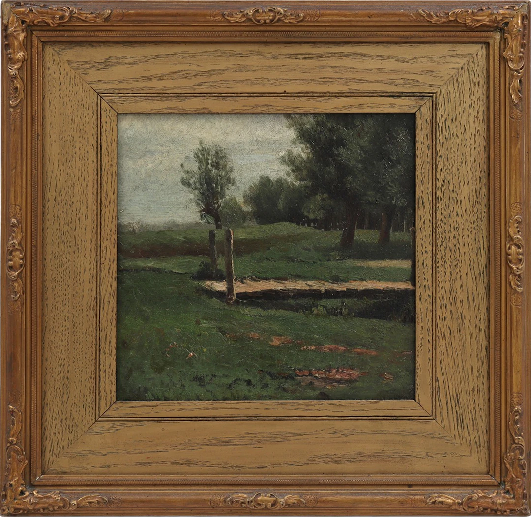 Landschap met bruggetje