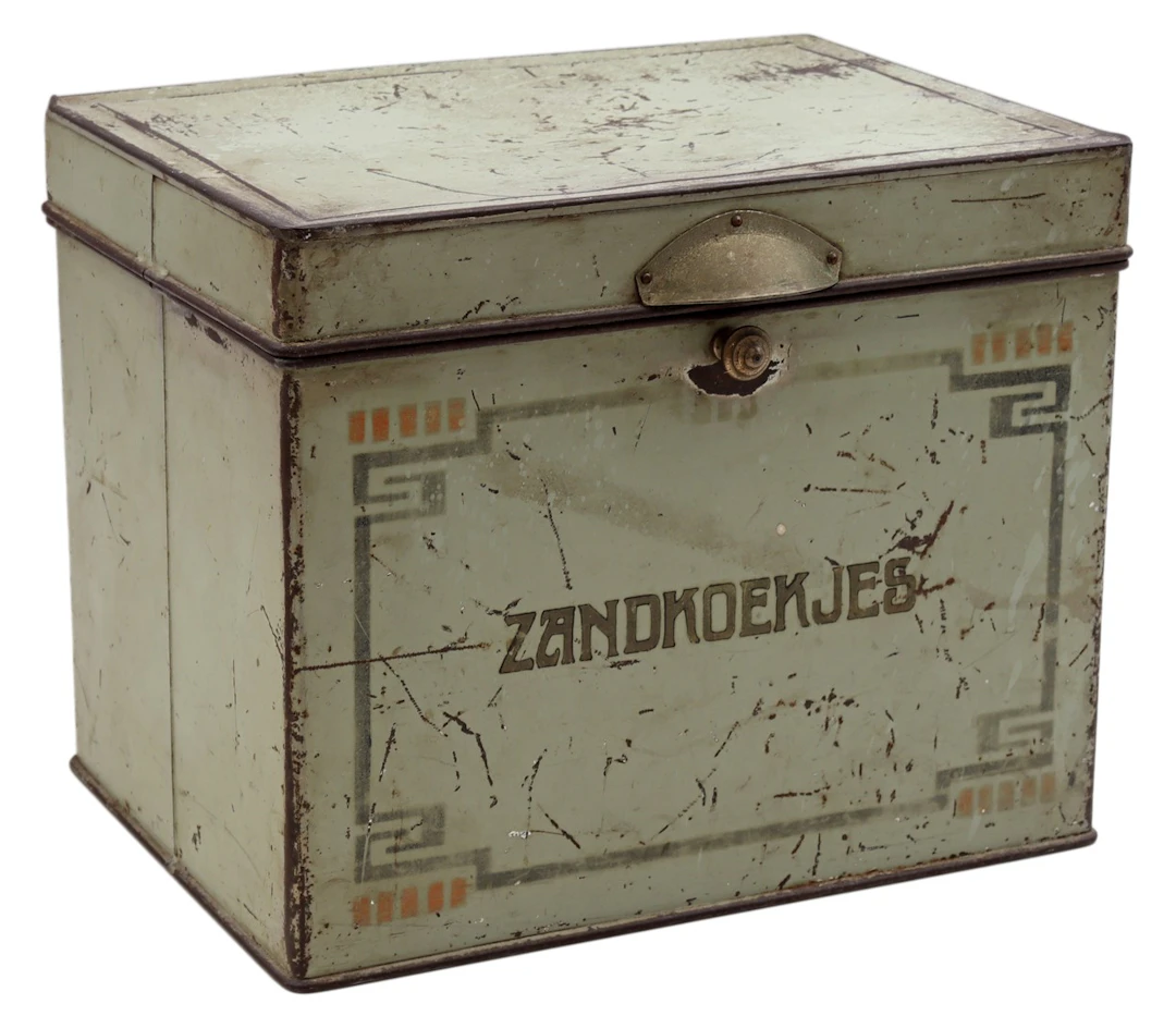 Oud reclameblik van Zandkoekjes