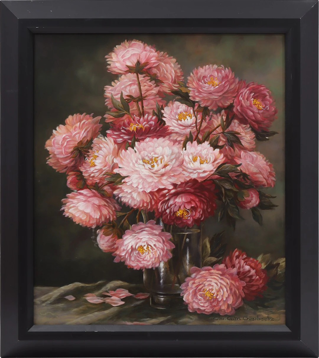 Bloemstilleven van pioenrozen
