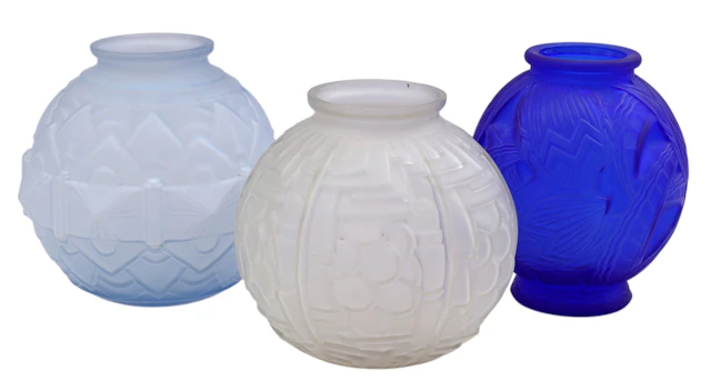 3 Art Deco-stijl persglazen vazen