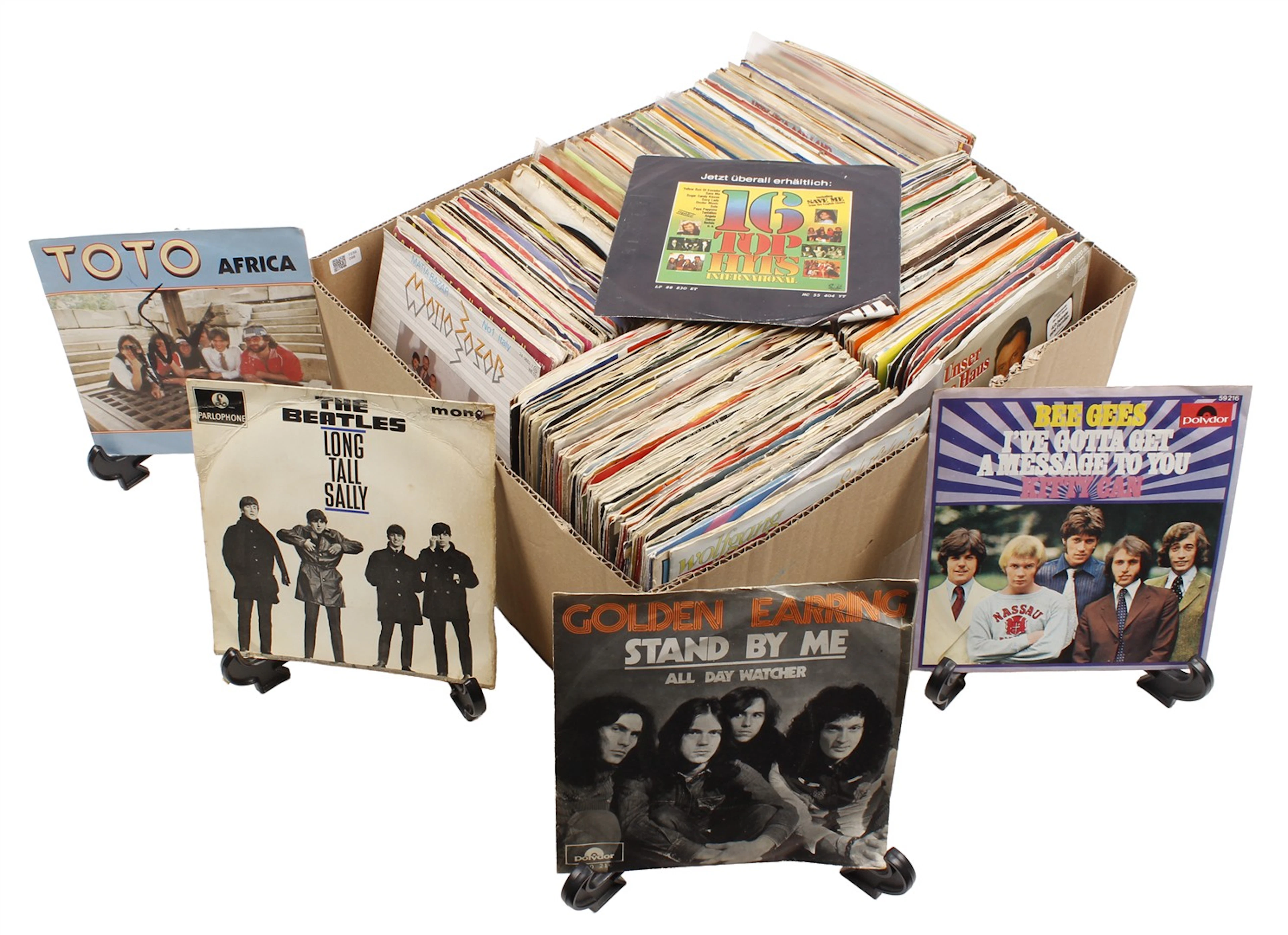 Doos diverse singles waaronder The Beatles