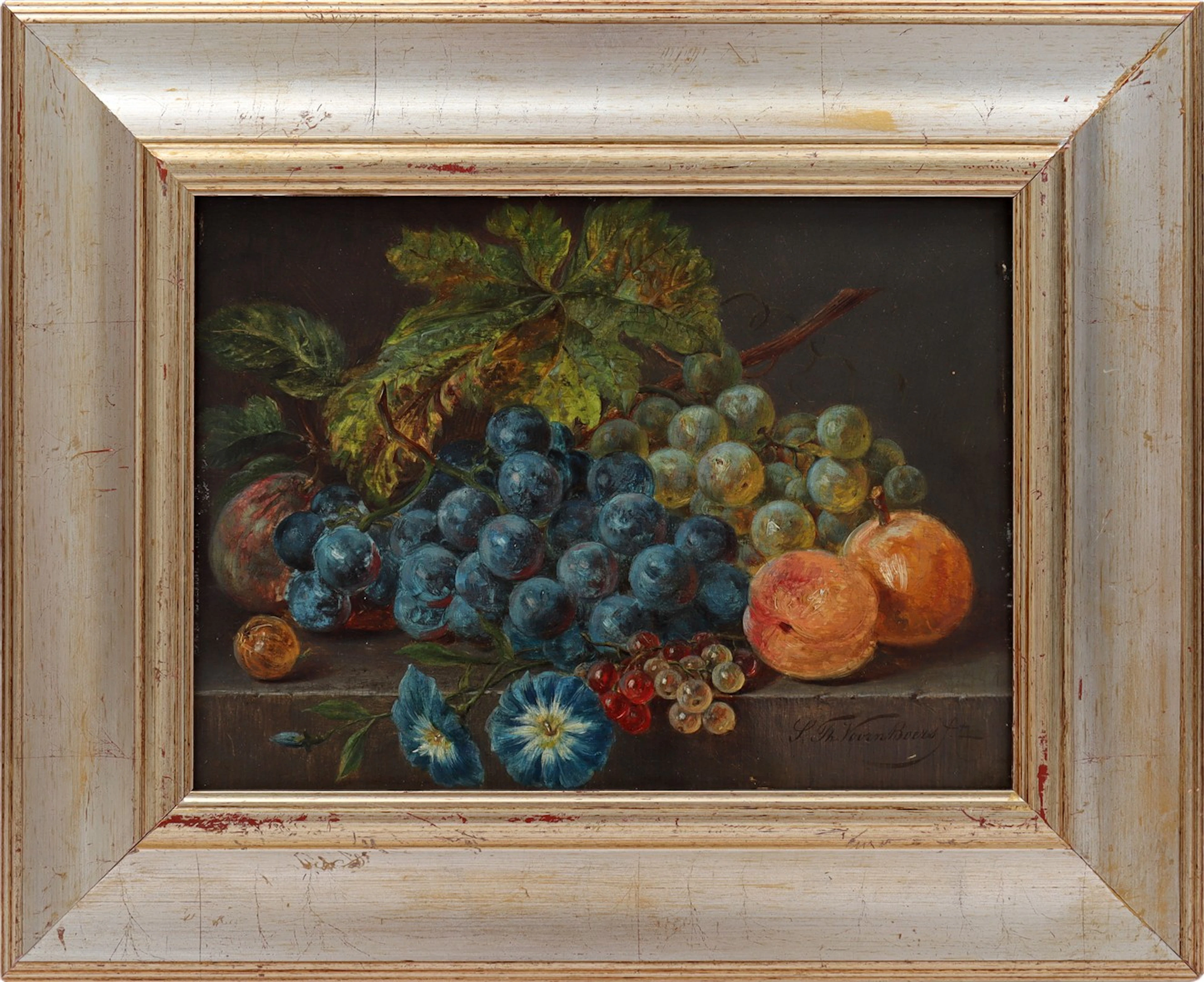 Stilleven van fruit en bloemen