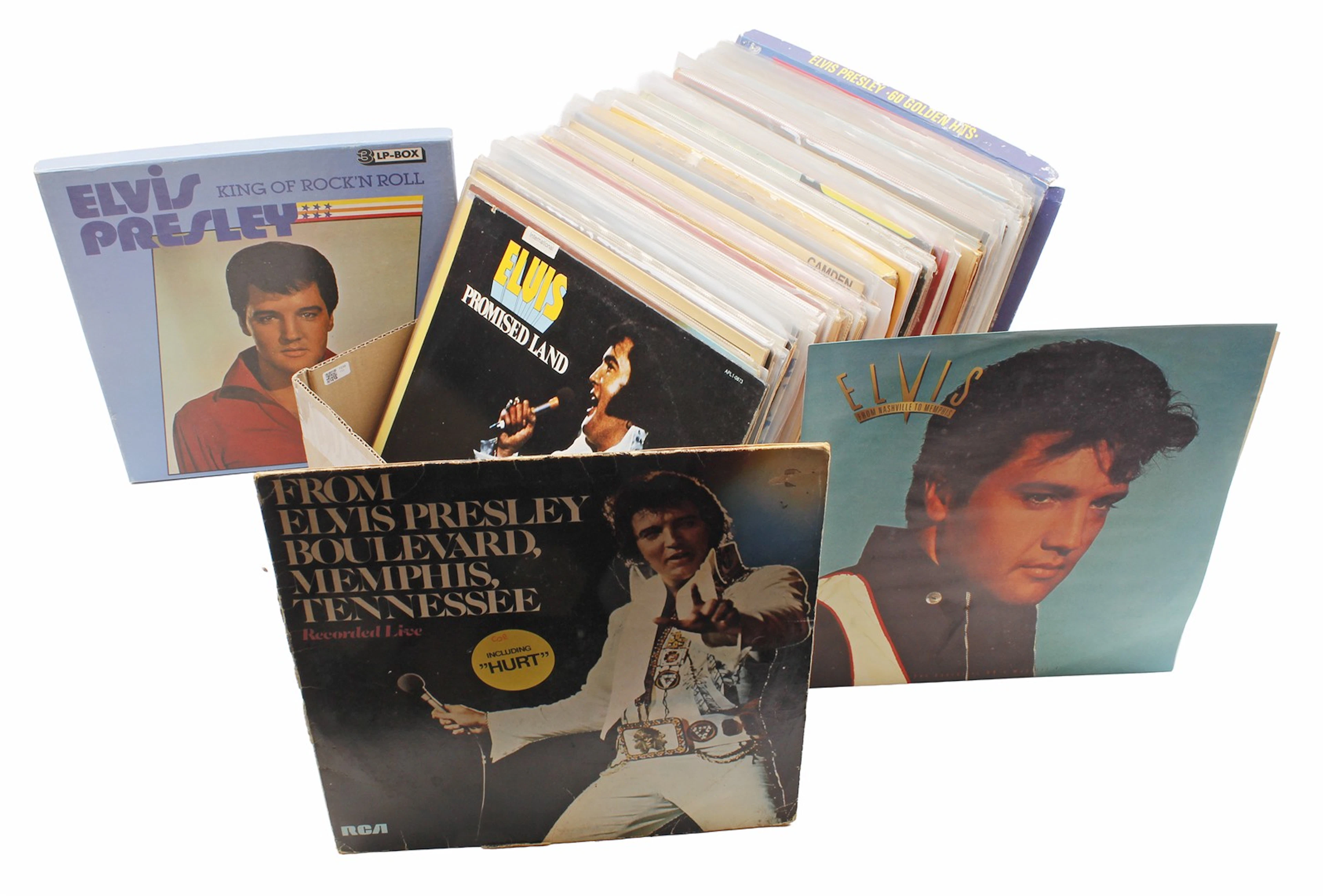 Doos Elvis Presley LP's waaronder Let's Be Friends en Moody Blue