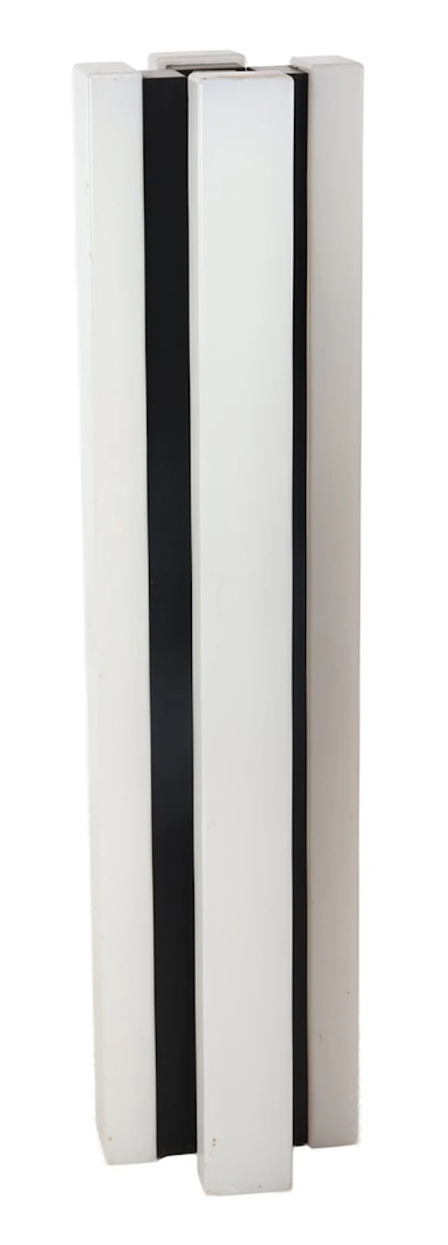 Zwart metalen hanglamp met 4 witte acryl lichtbakken