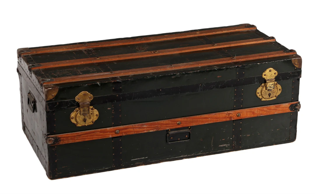 Groen metalen trunk