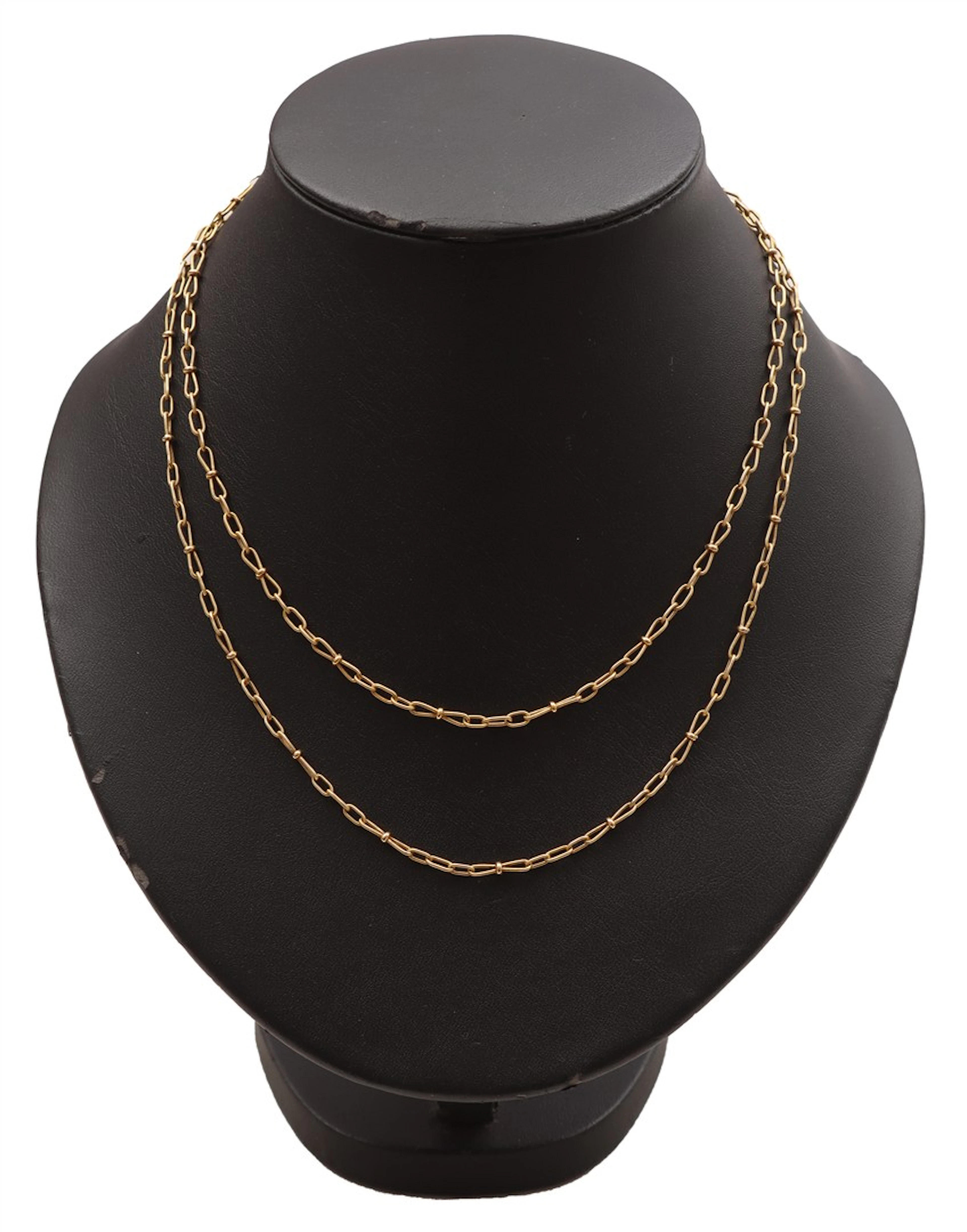 Lang gouden schakelcollier
