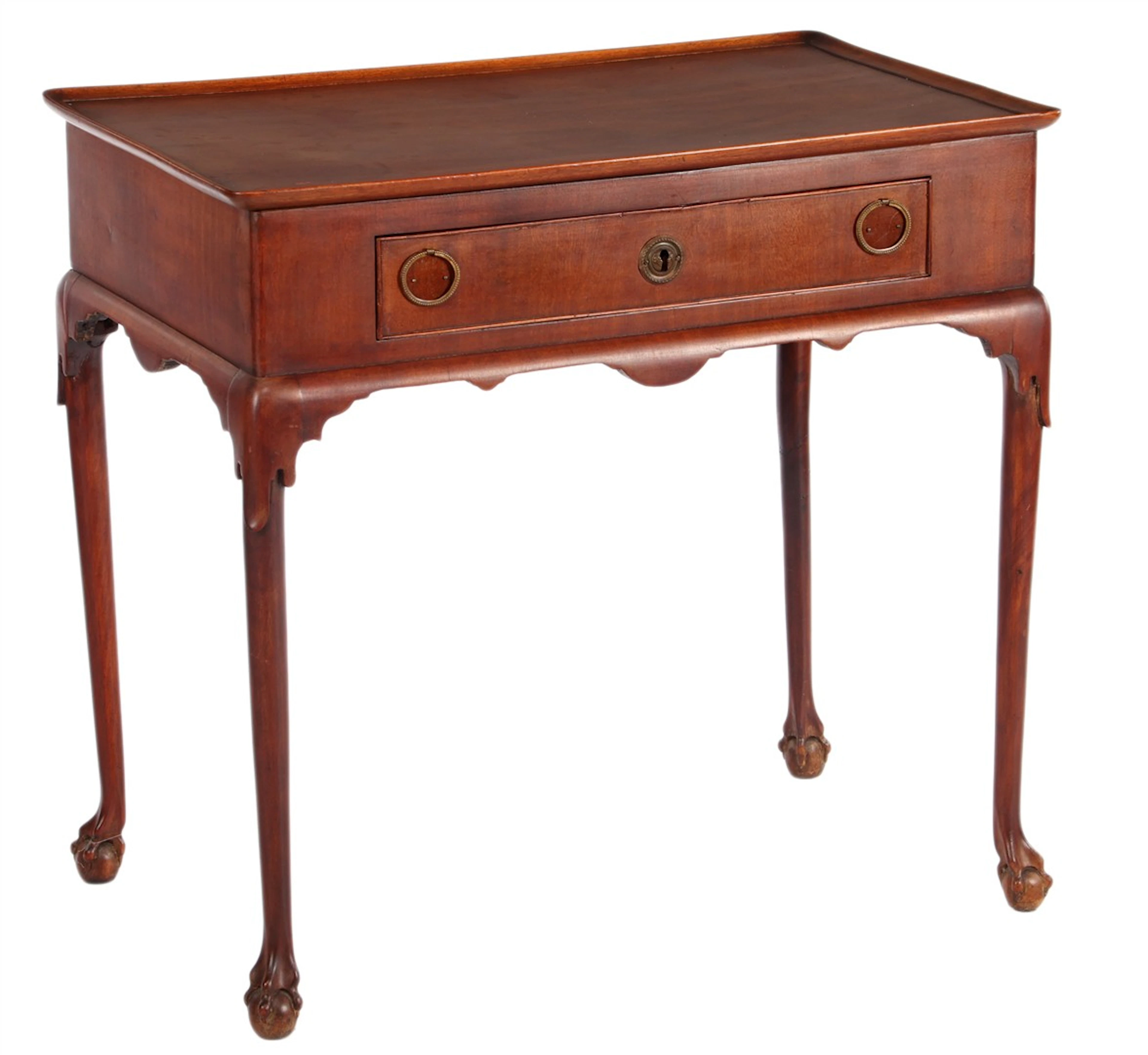 Noten Empire tafel met lade