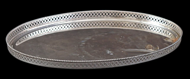 Ovaal zilver dienblad