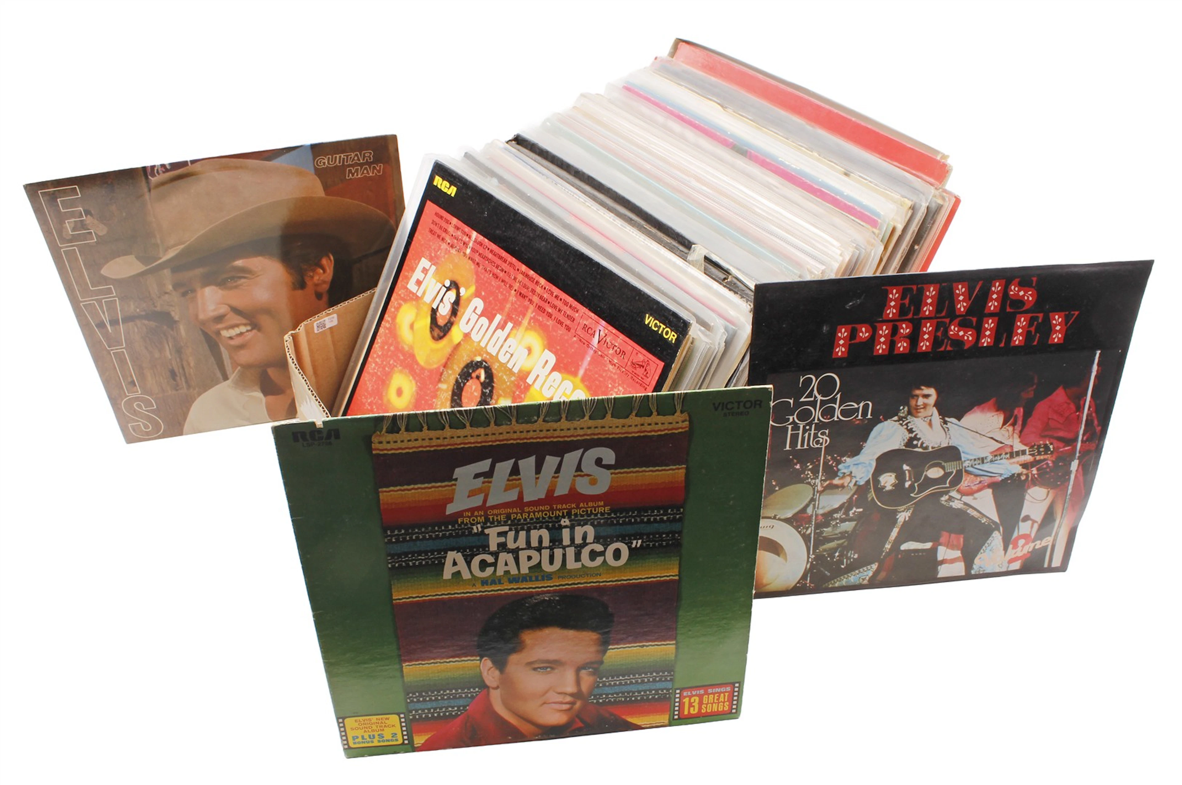 Doos Elvis Presley LP's waaronder Guitar Man
