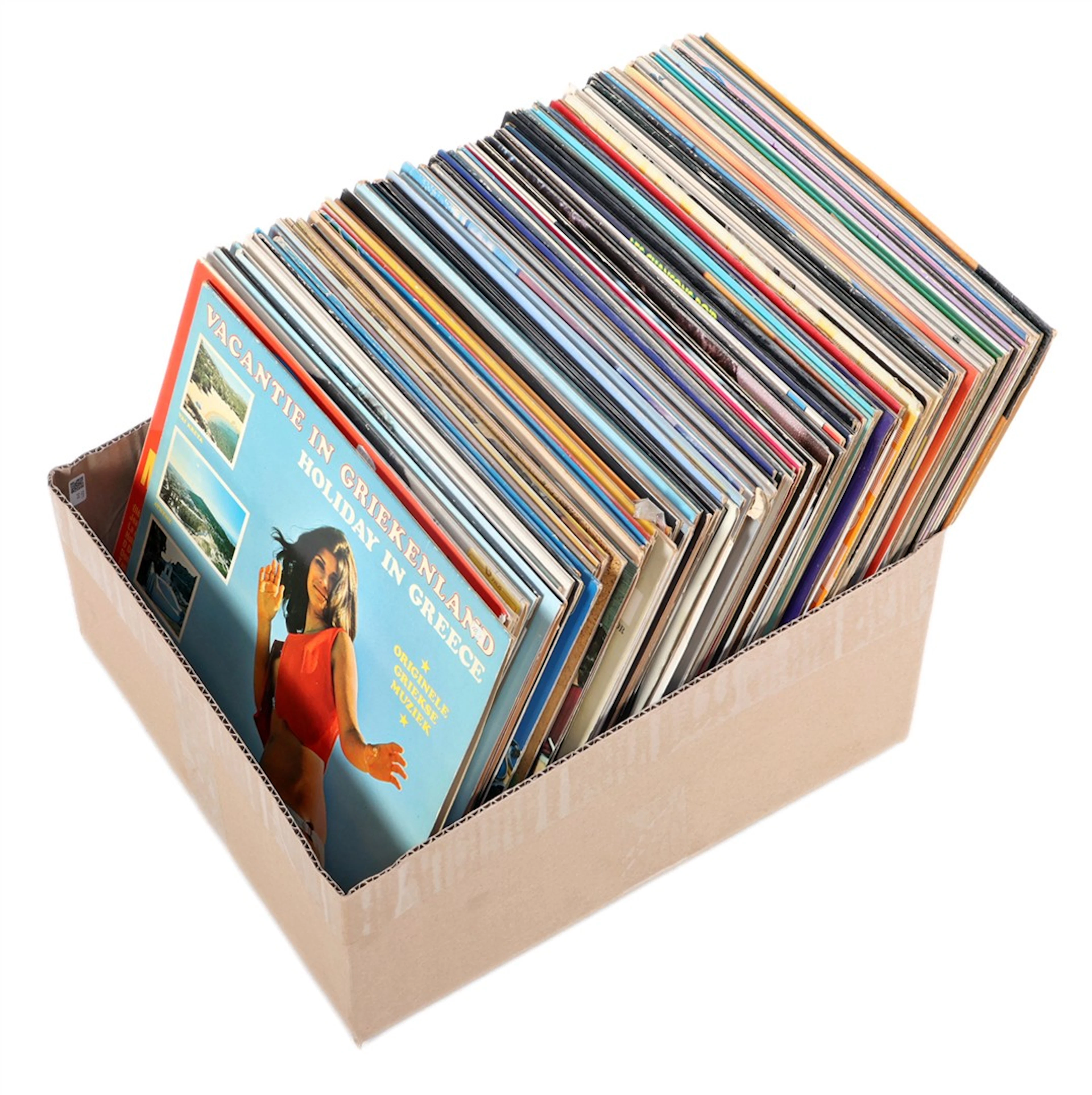 Doos diverse langspeelplaten pop