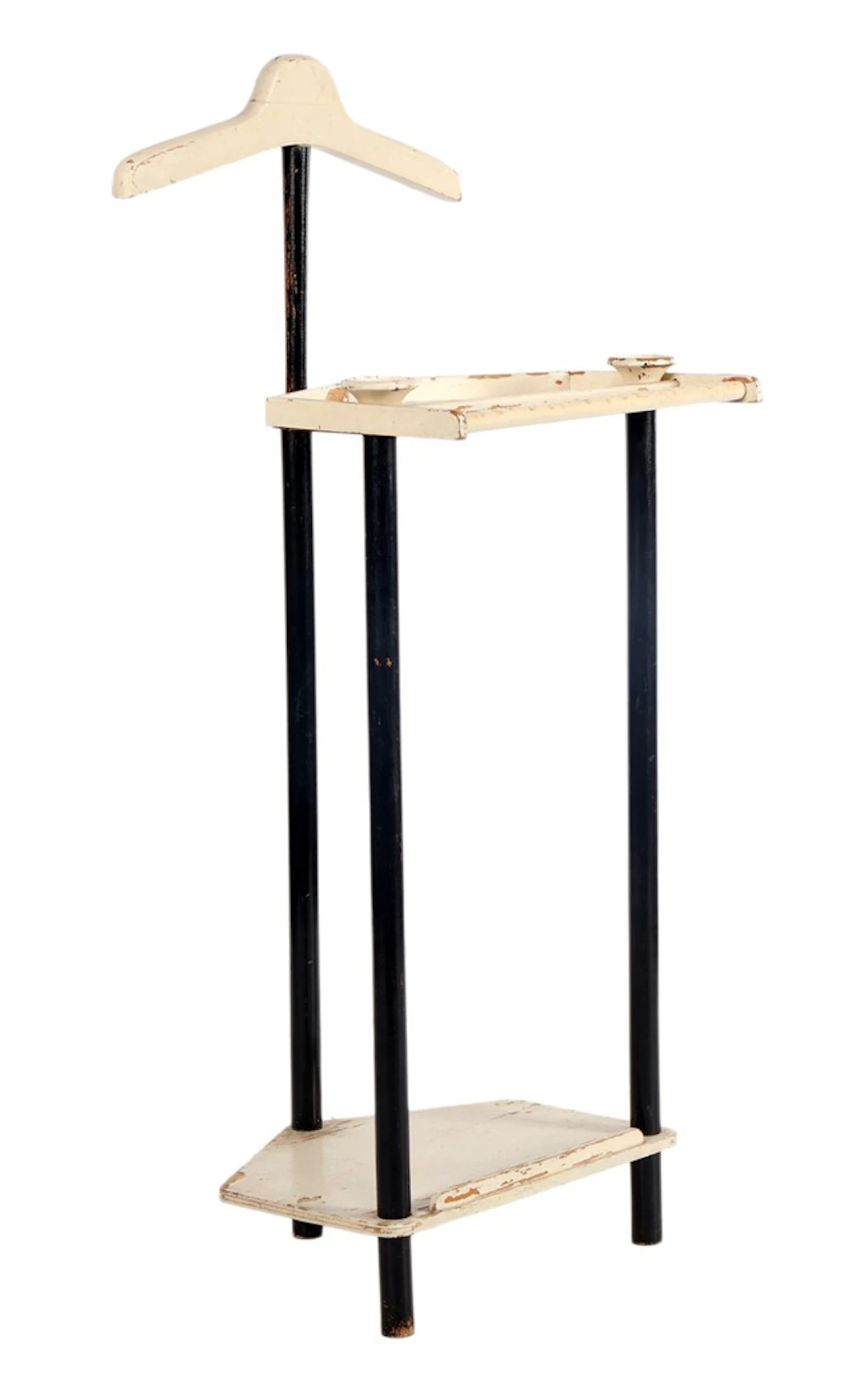 Wit- en zwartgelakte houten dressboy