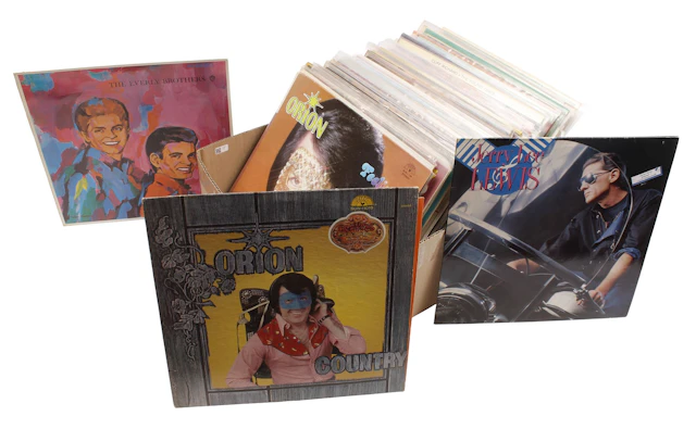 Doos diverse LP's waaronder Jerry Lee Lewis