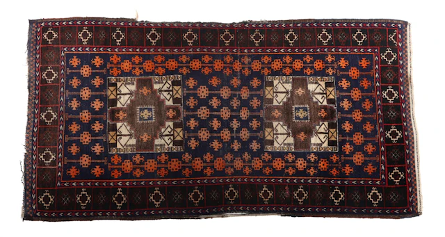 Handgeknoopt wollen tapijt met oosters decor