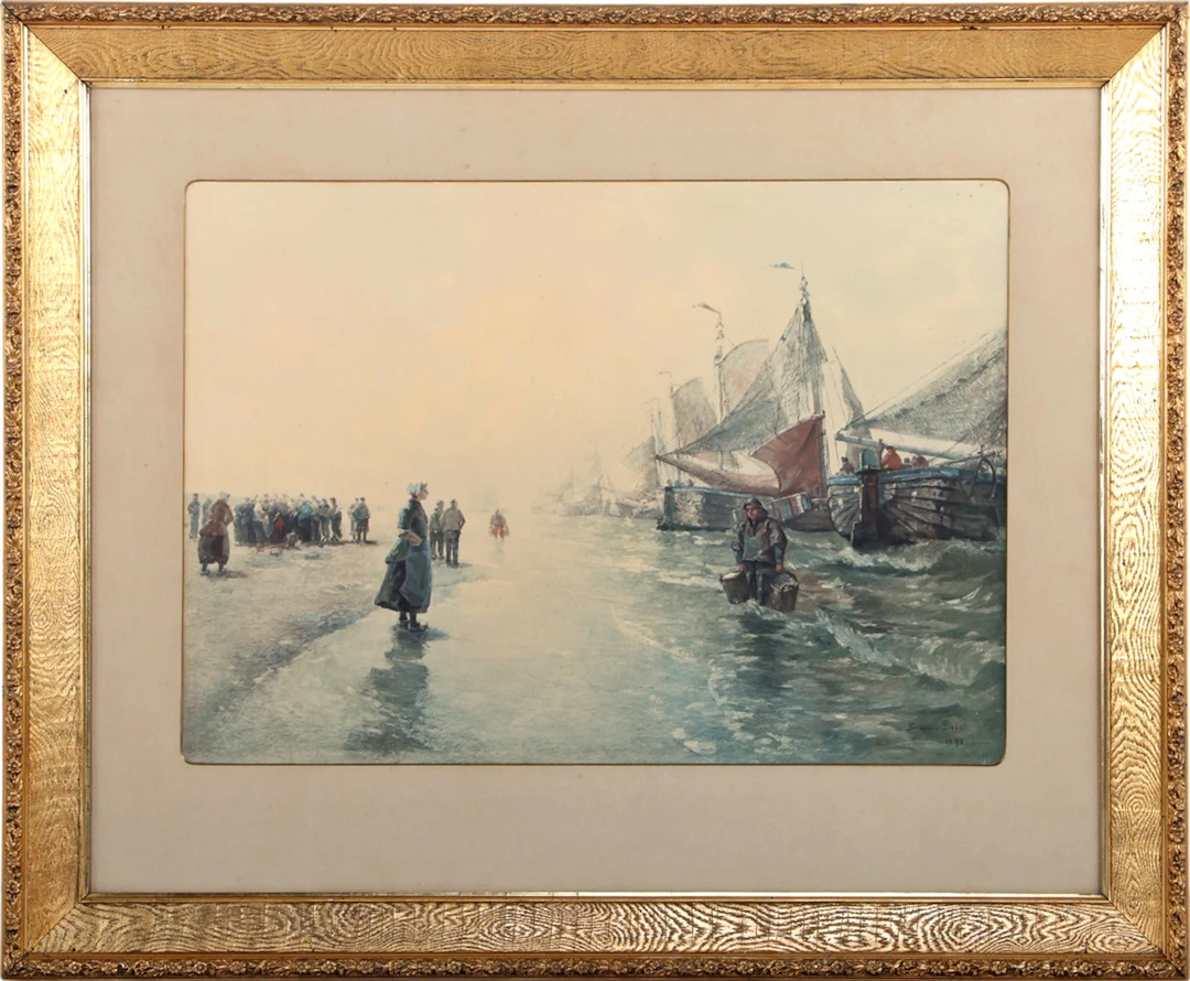 Kleurenlitho naar een schilder van German Grobe