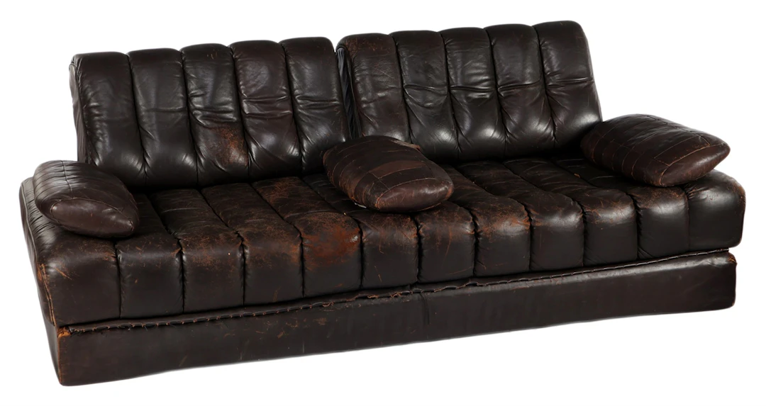 Bruin lederen sofa/daybed