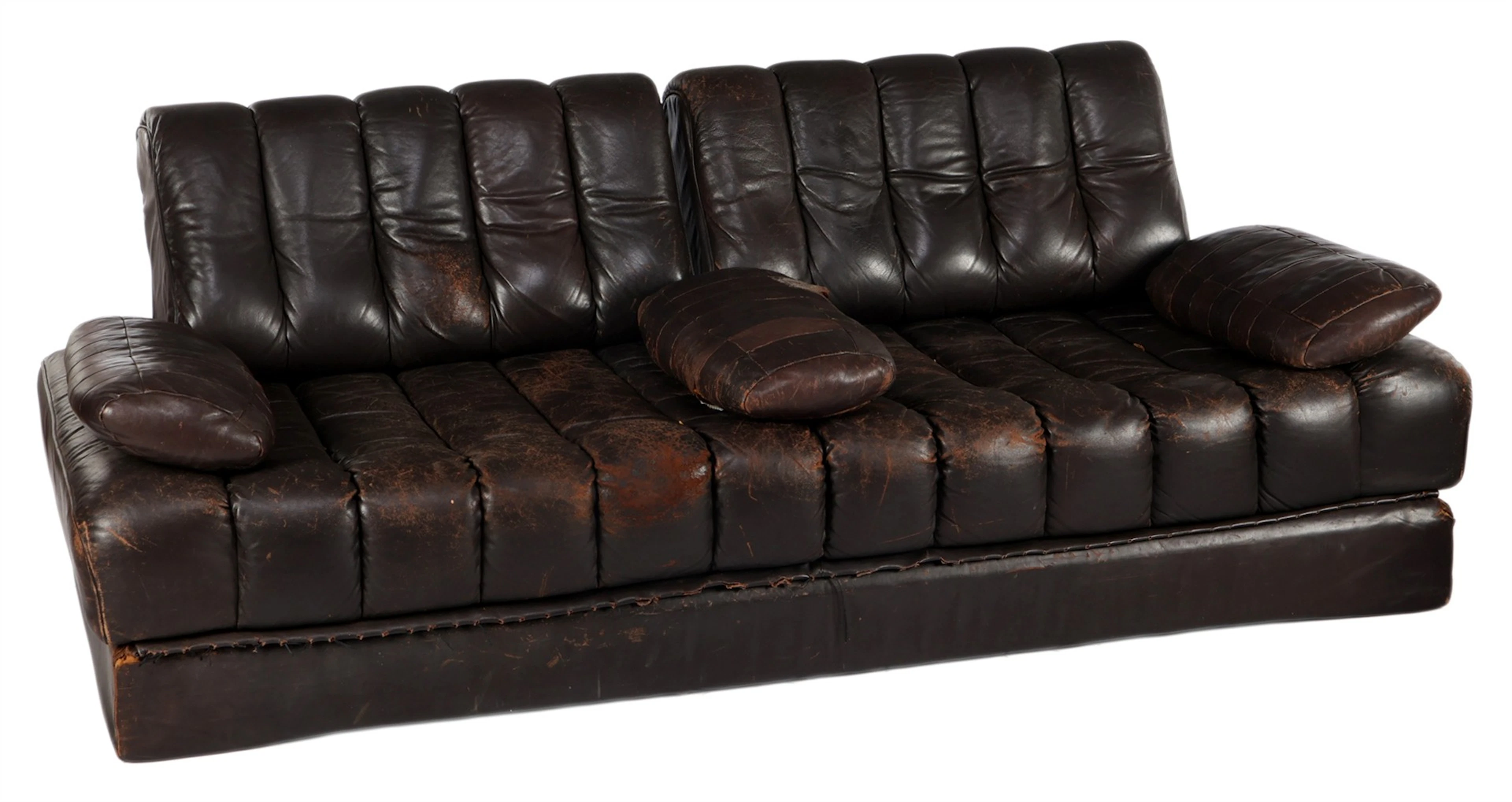 Bruin lederen sofa/daybed