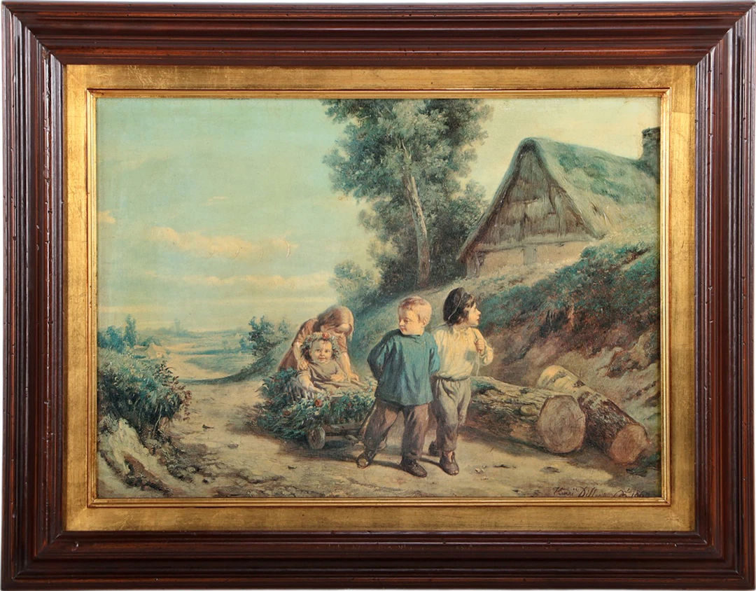 Oleografie naar Hendrick Joseph Dillens of ook Henri Joseph Dillens (Gent