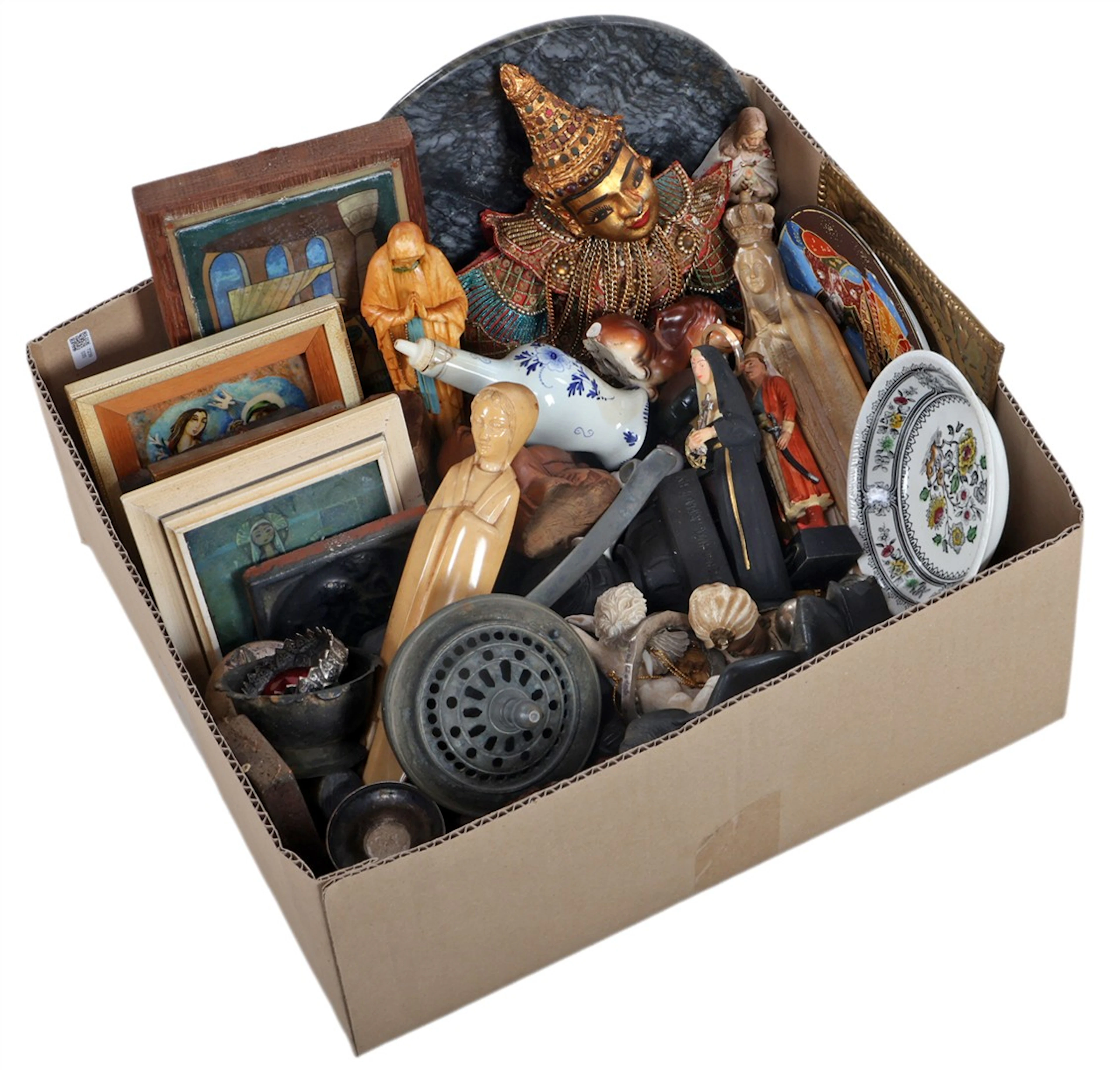 Doos divers curiosa waaronder beeldjes