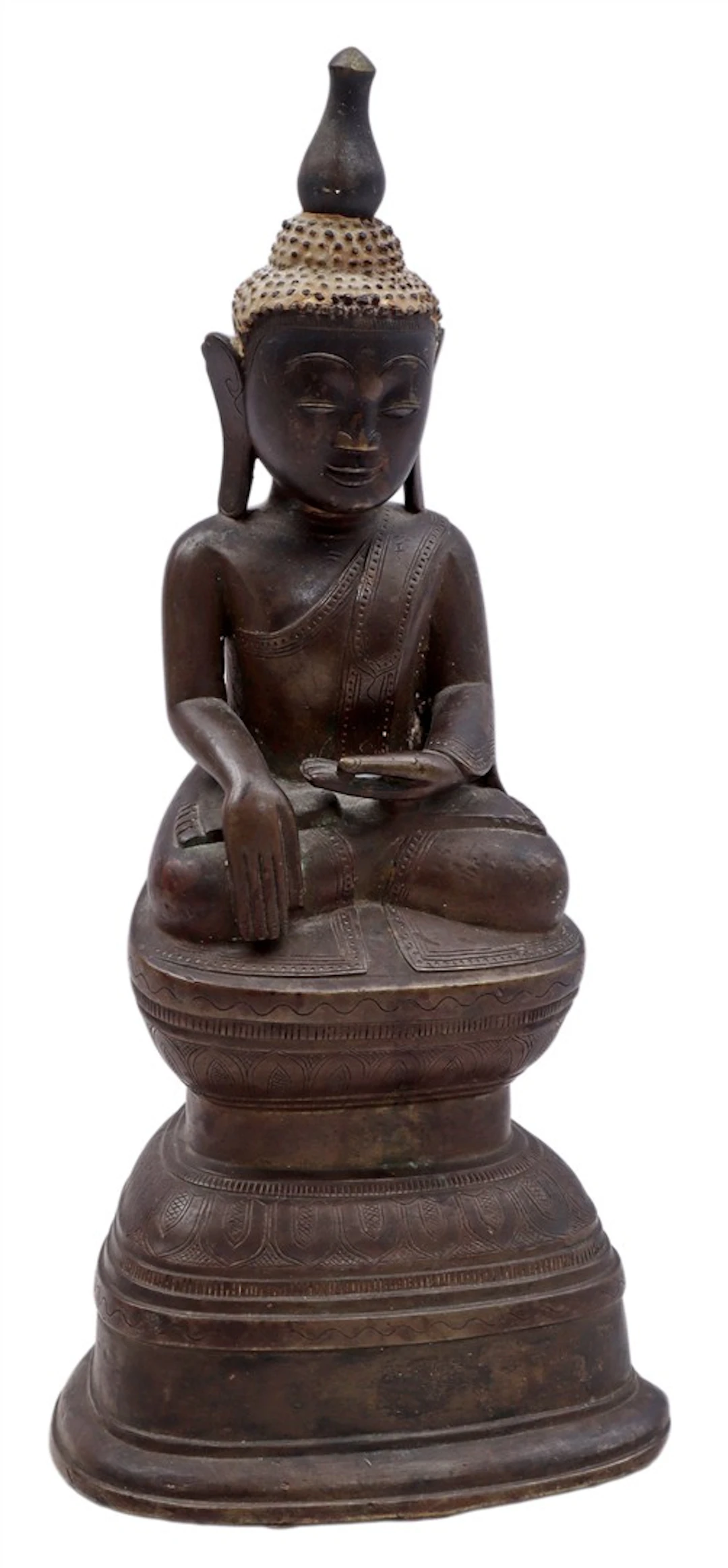 Bronzen zittende Boeddha