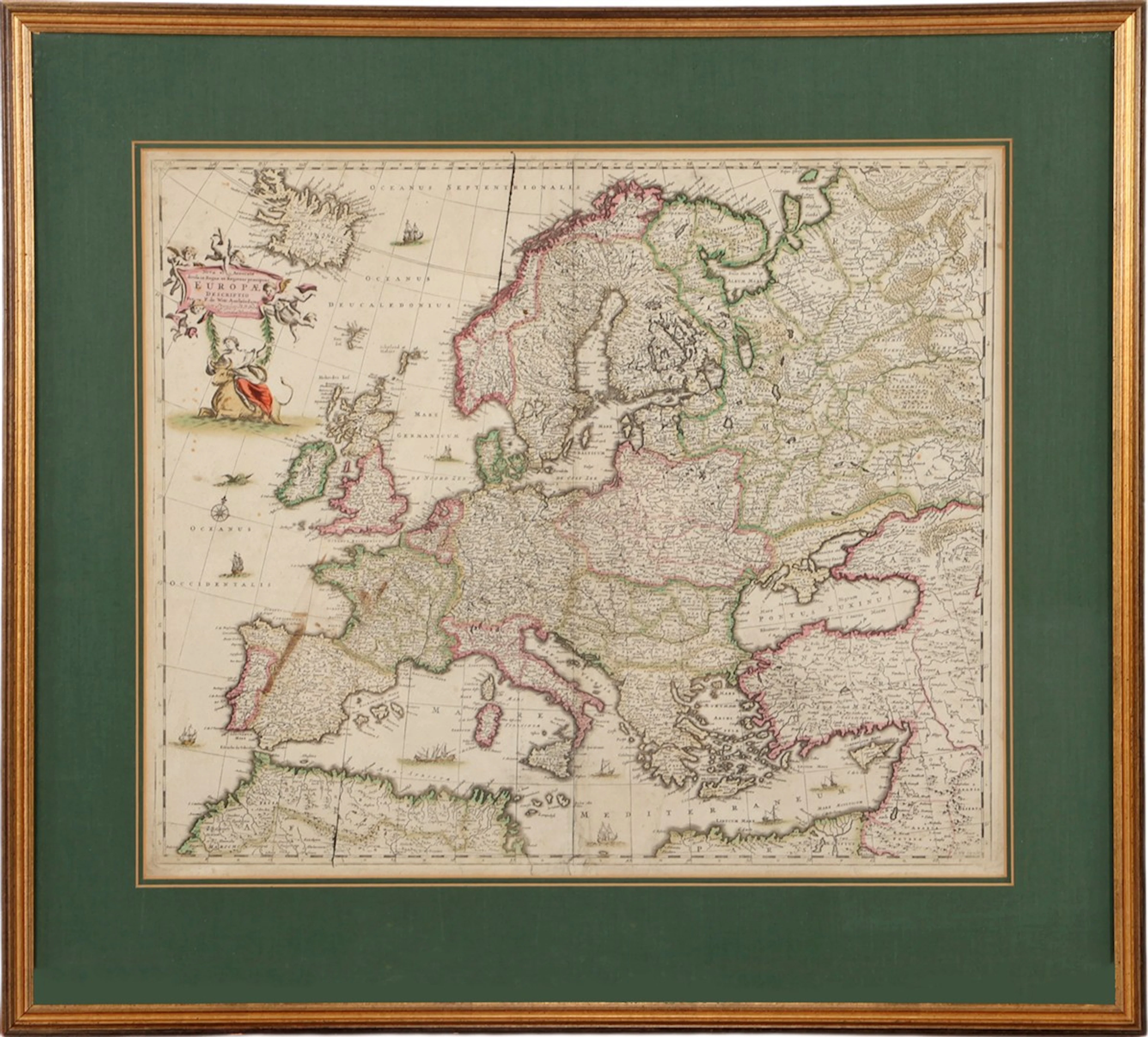 Topografische kaart van Europa