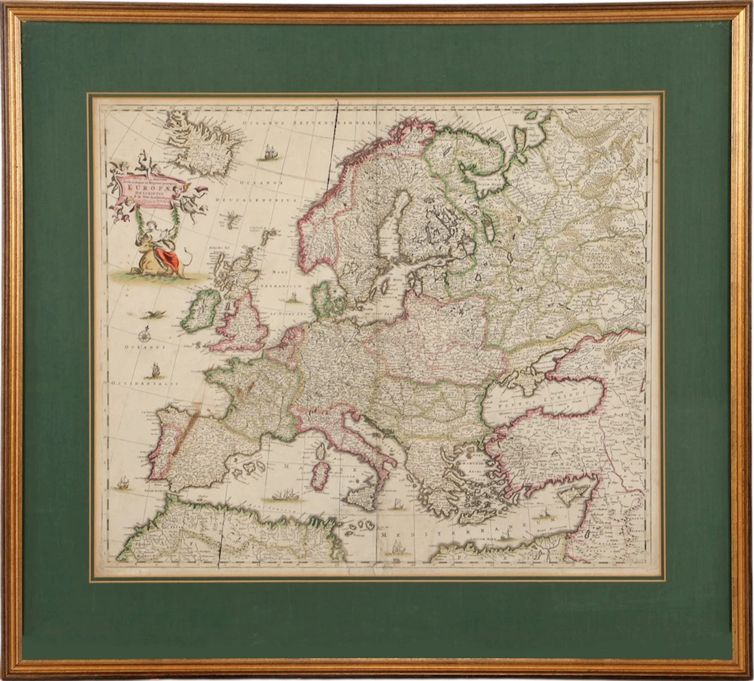 Topografische kaart van Europa
