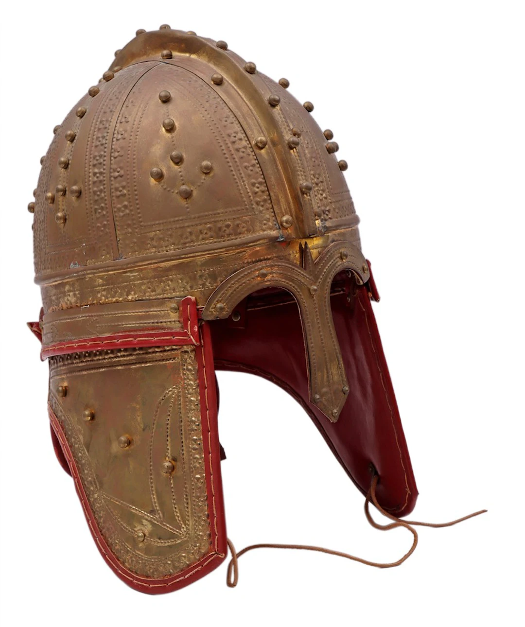 IJzeren replica cavaleriehelm naar 4e eeuws Romeins voorbeeld