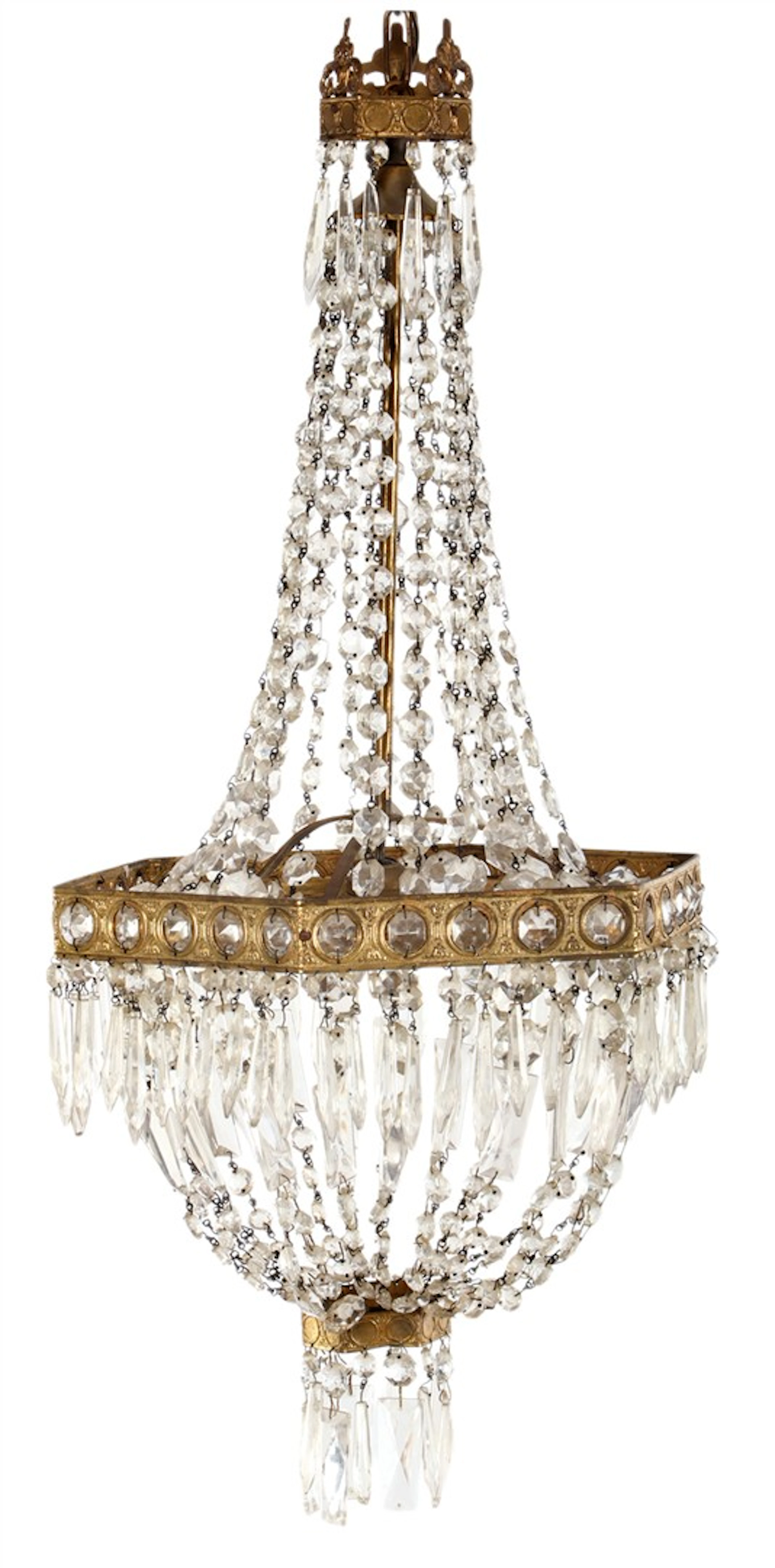 Klassieke hanglamp met geslepen pegels