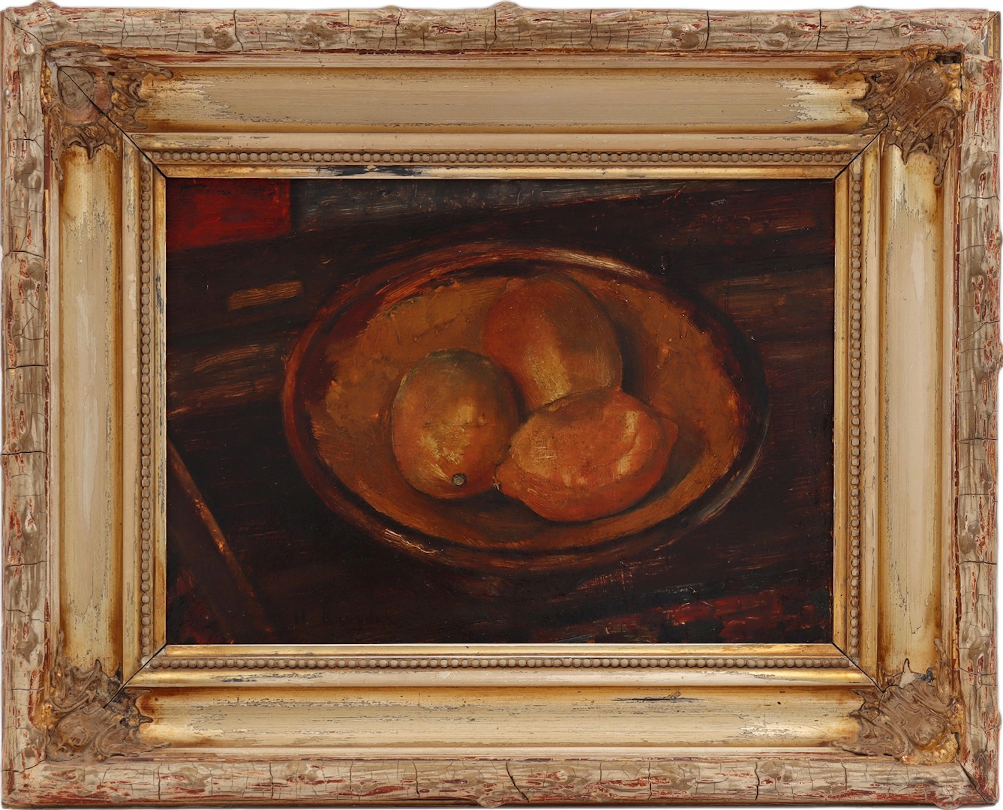 Stilleven van schaal met fruit