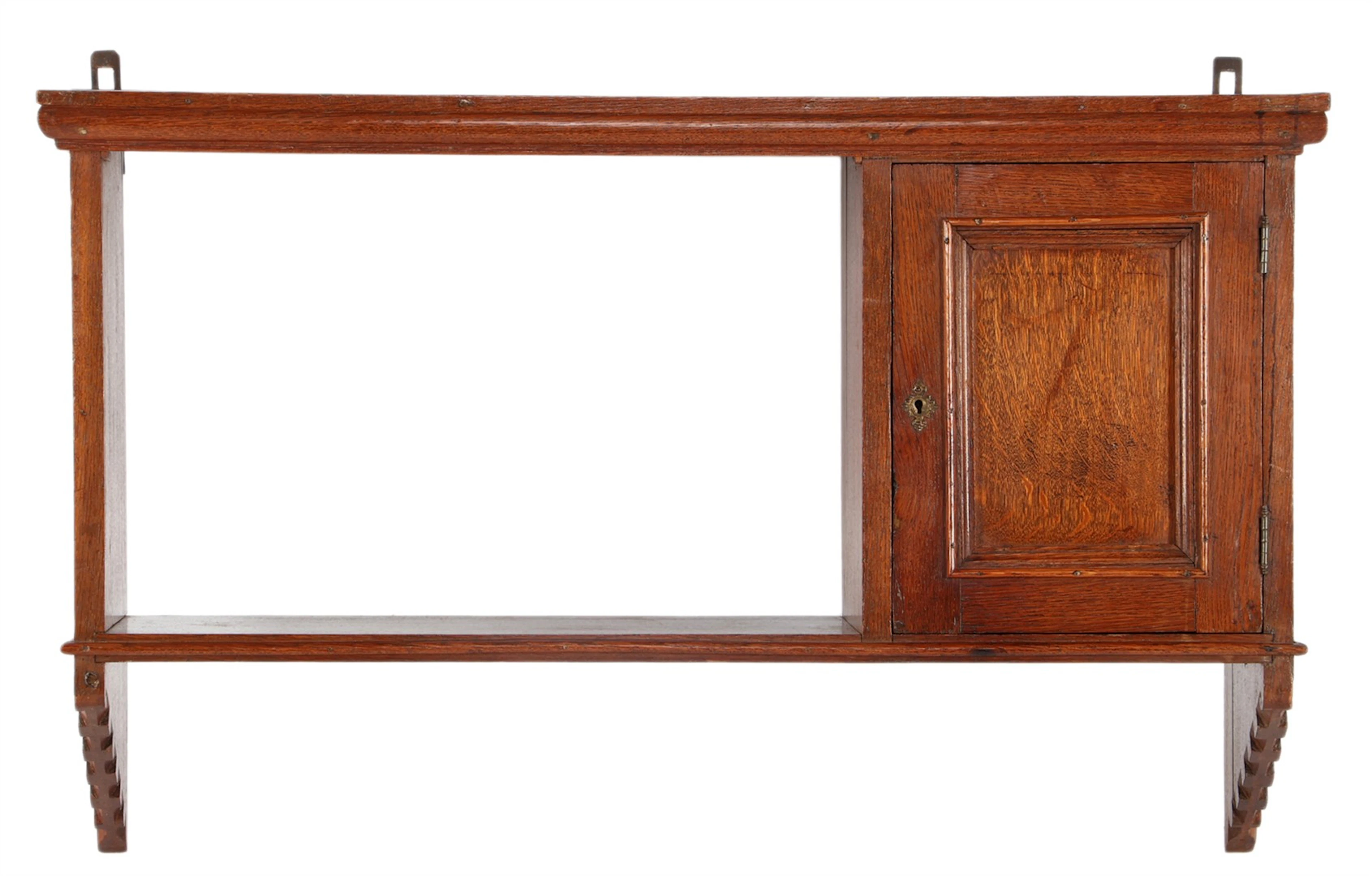 Eiken wandschap met deurtje