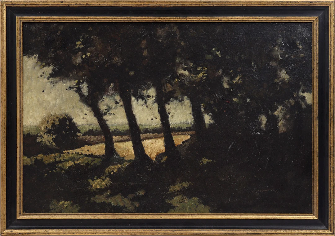 Landschap met doorkijk op korenveld