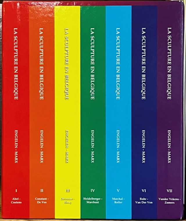 Cassett met boeken La sculpture en Belgique