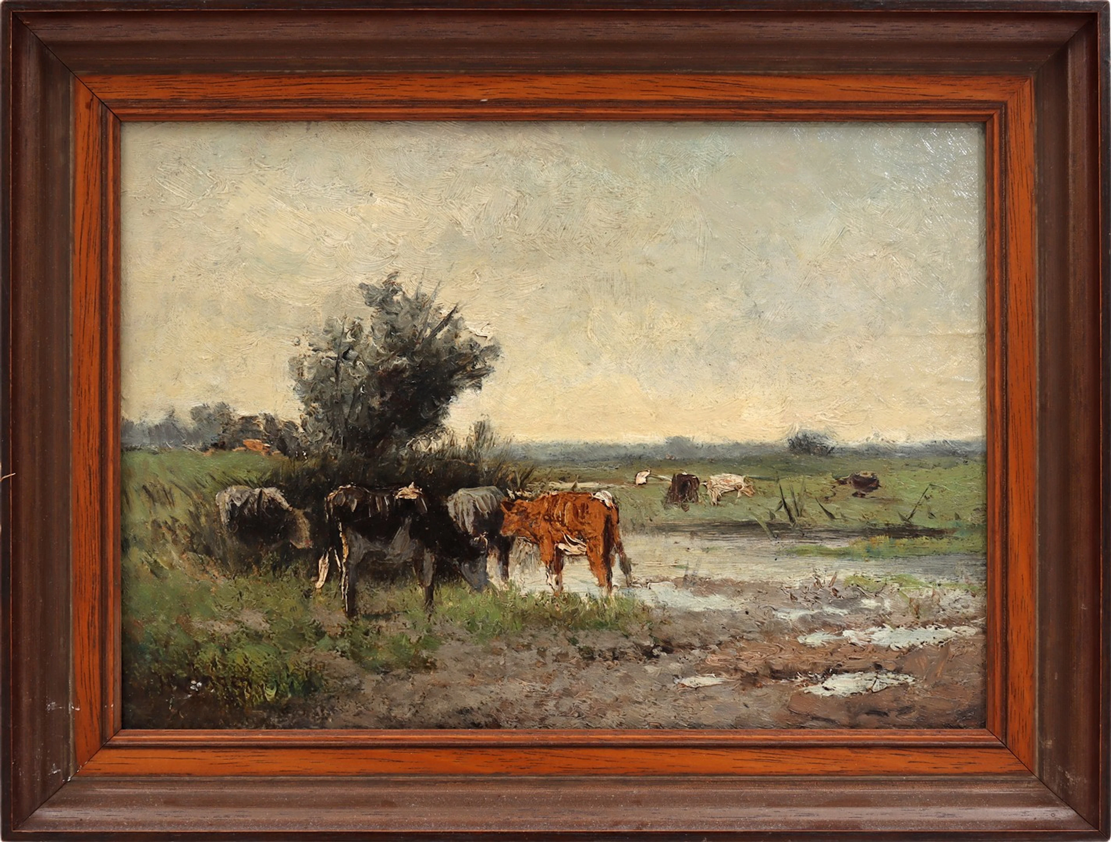 Landschap met koeien