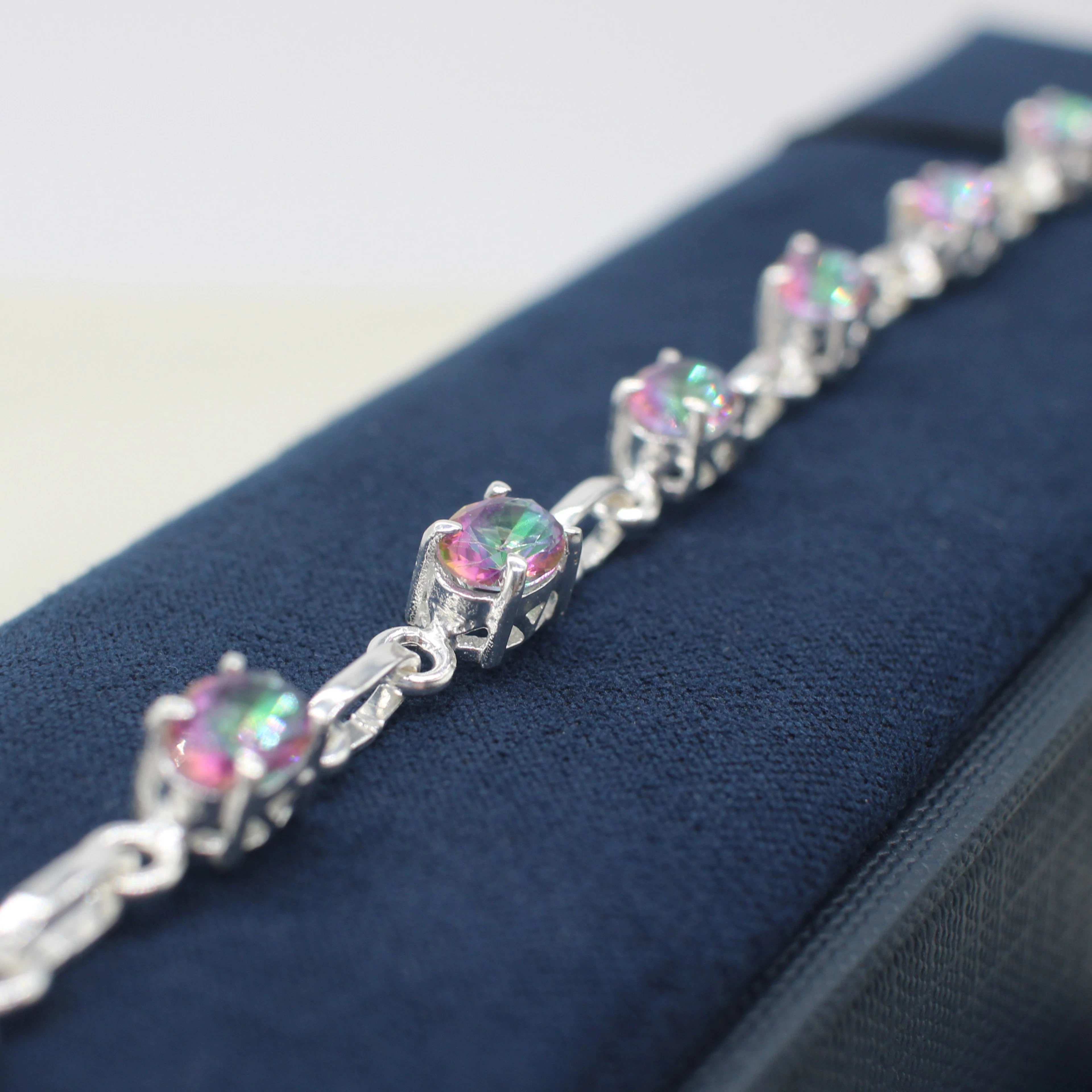 MYSTIC TOPAZ LINE BRACELET.