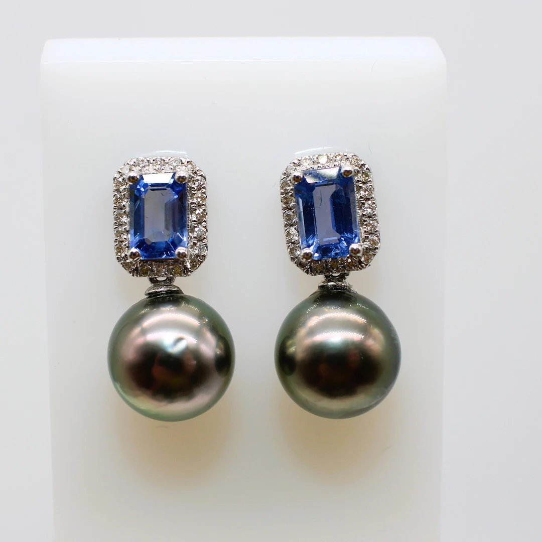 PEARL, SAPPHIRE & DIAMOND DROPS.