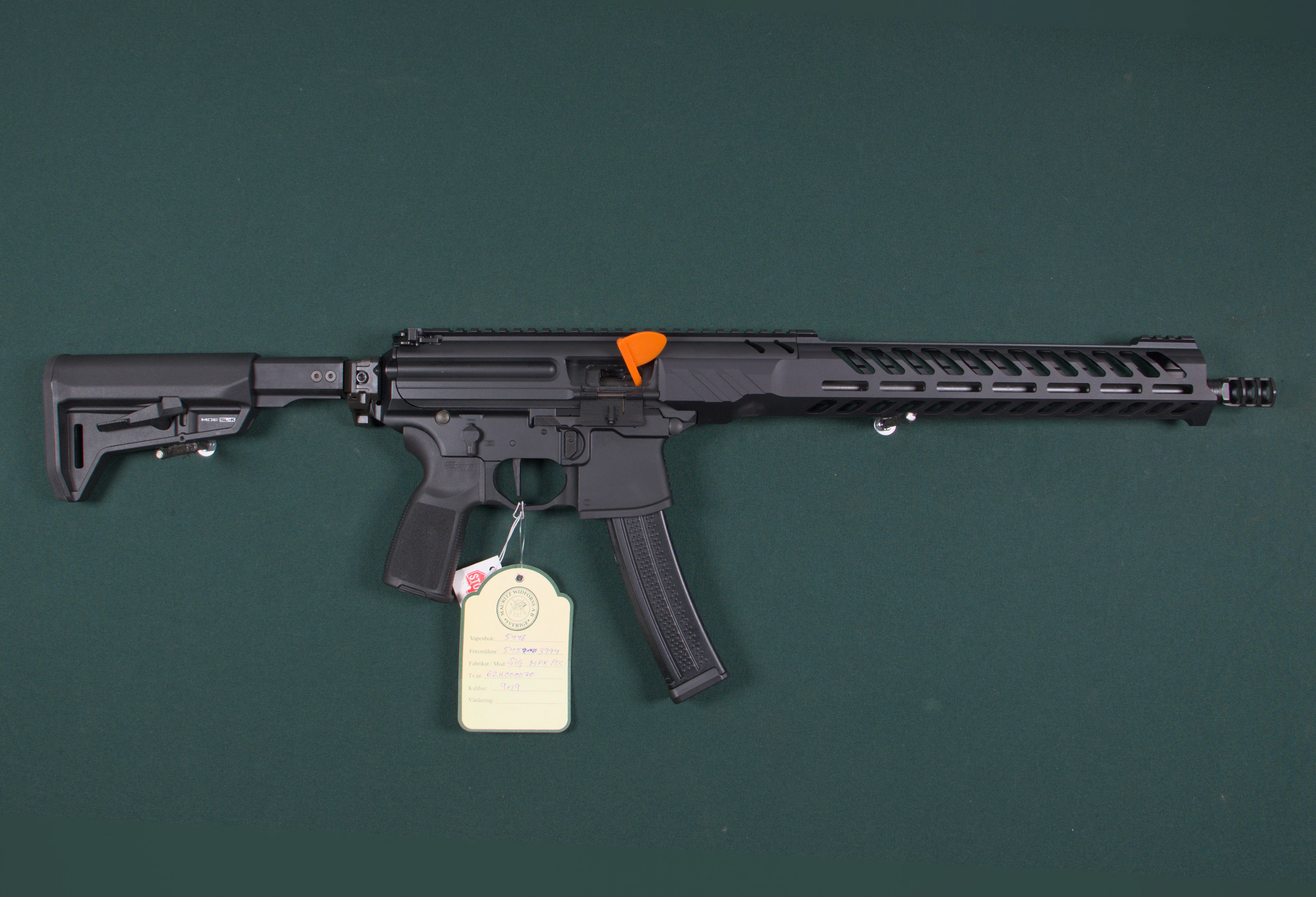 SIG-Sauer MPX PCC 16" kal. 9x19 #62H000070 SE3650284.