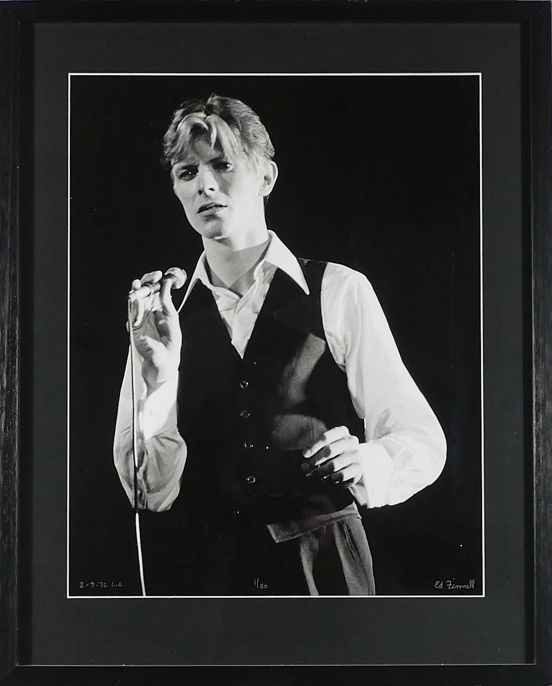 ED FINNELL. fotografi, David Bowie, 2 - 9 - 76 L.A, 1 / 50.