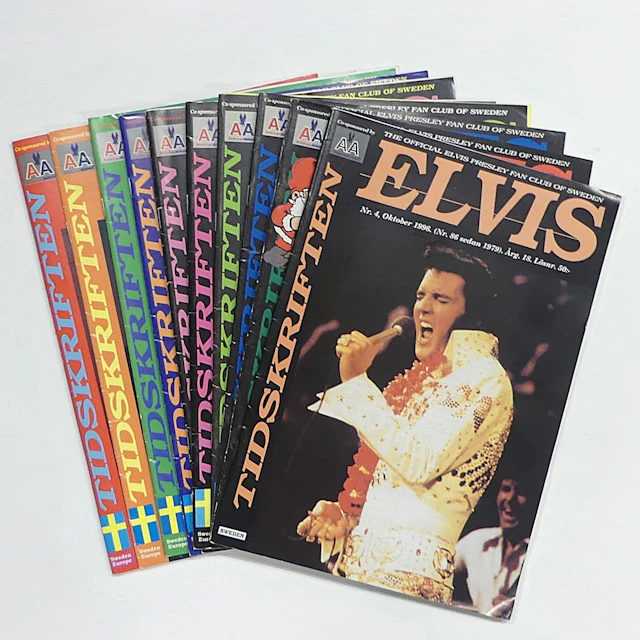 TIDSKRIFTER "Elvis", fanclubstidningar, 10 st.