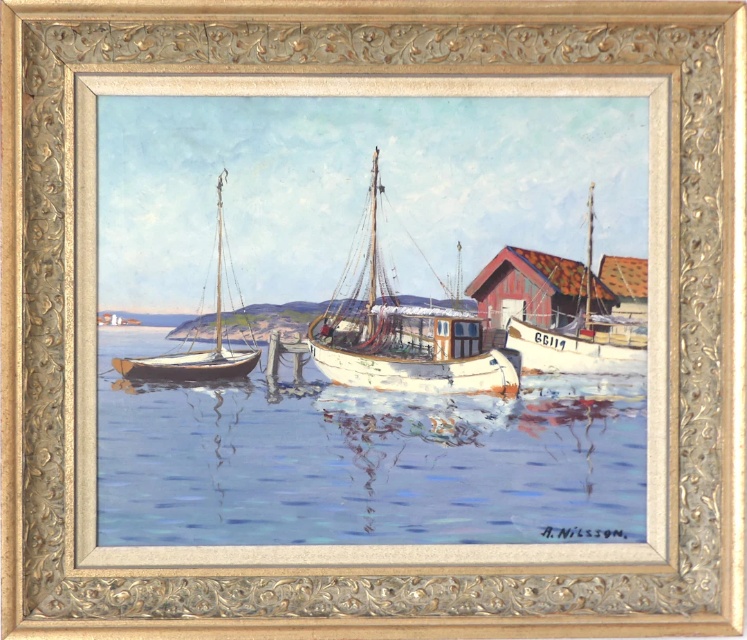 ALGOT NILSSON. olja på duk, signerad.