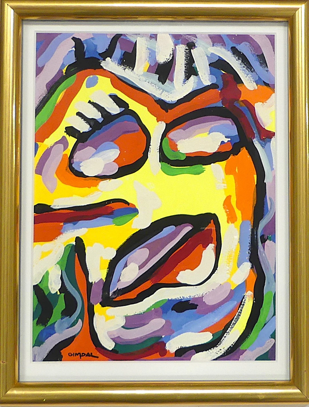 GÖRAN GIMDAL. gouache, signerad.