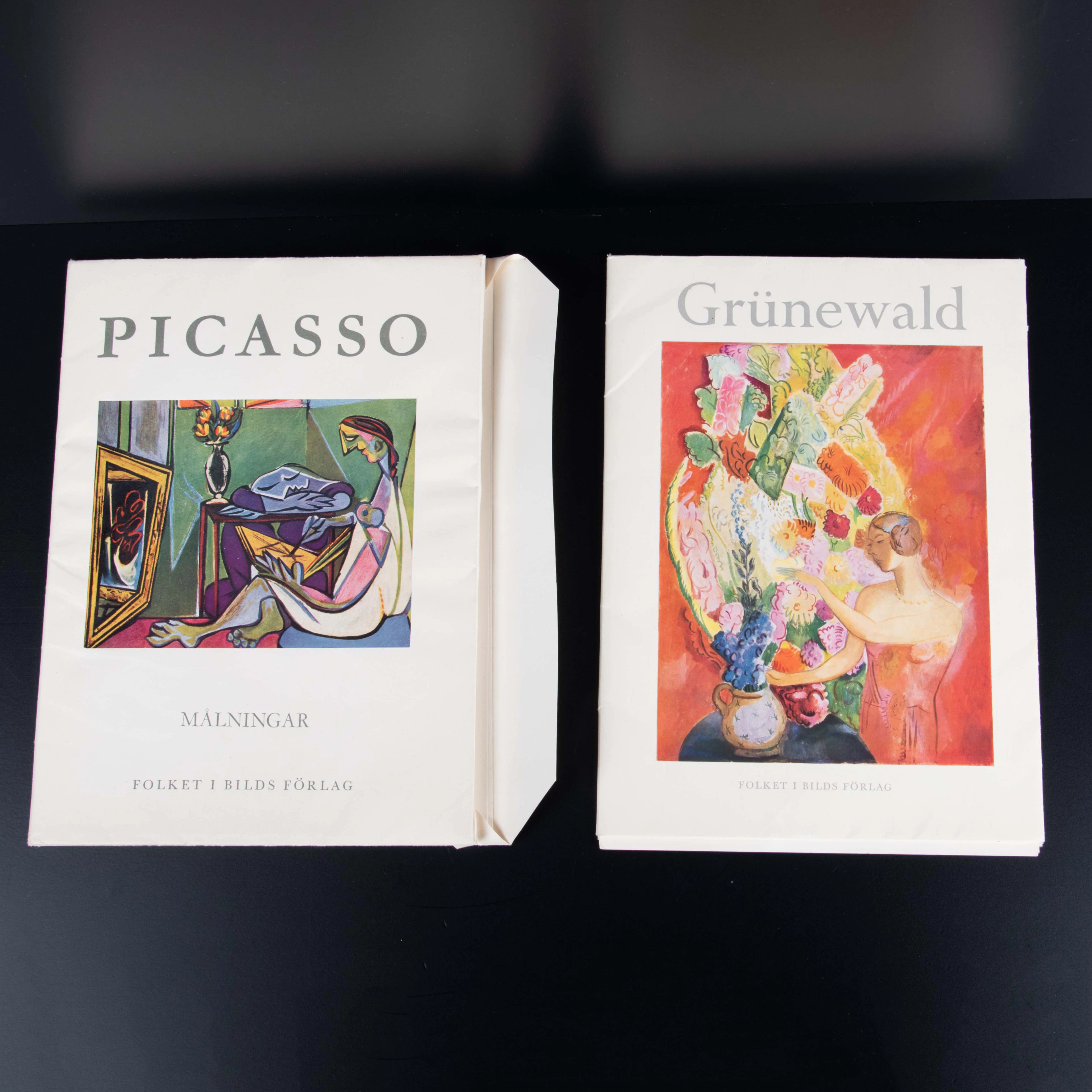 GRAFISKA MAPPAR. 2 stycken, Picasso och Grünewald.