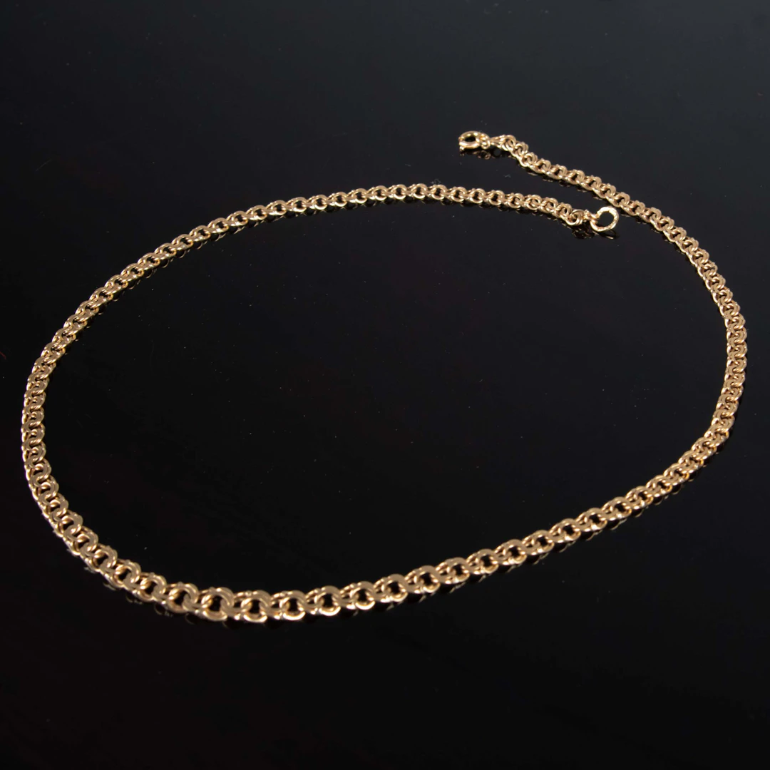 COLLIER, Bismarck, doserat 18 k guld, 13,76 g.