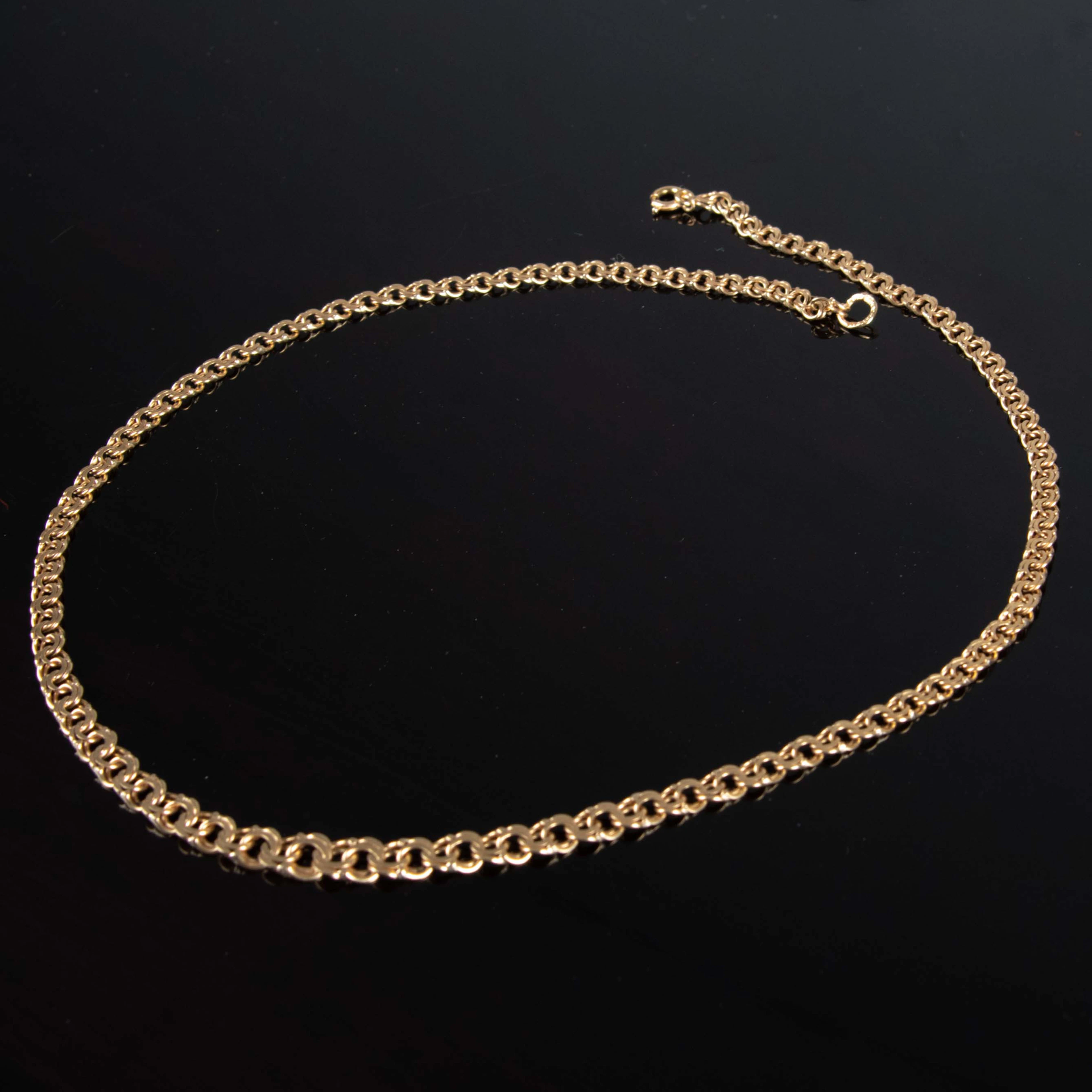 COLLIER, Bismarck, doserat 18 k guld, 13,76 g.