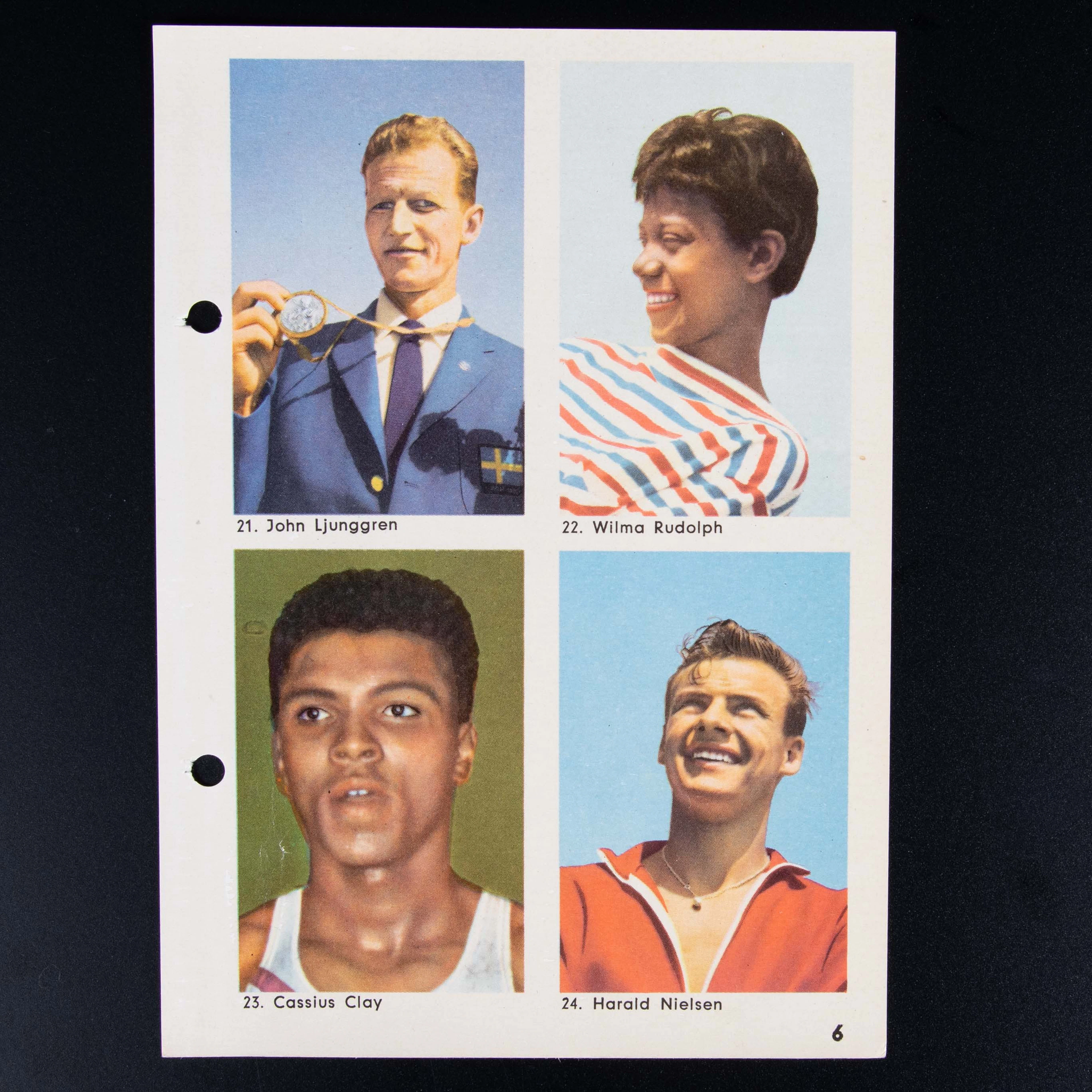 IDOLKORT, "Sportens stjärnor", bl.a Cassius Clay, Hemmets Journal