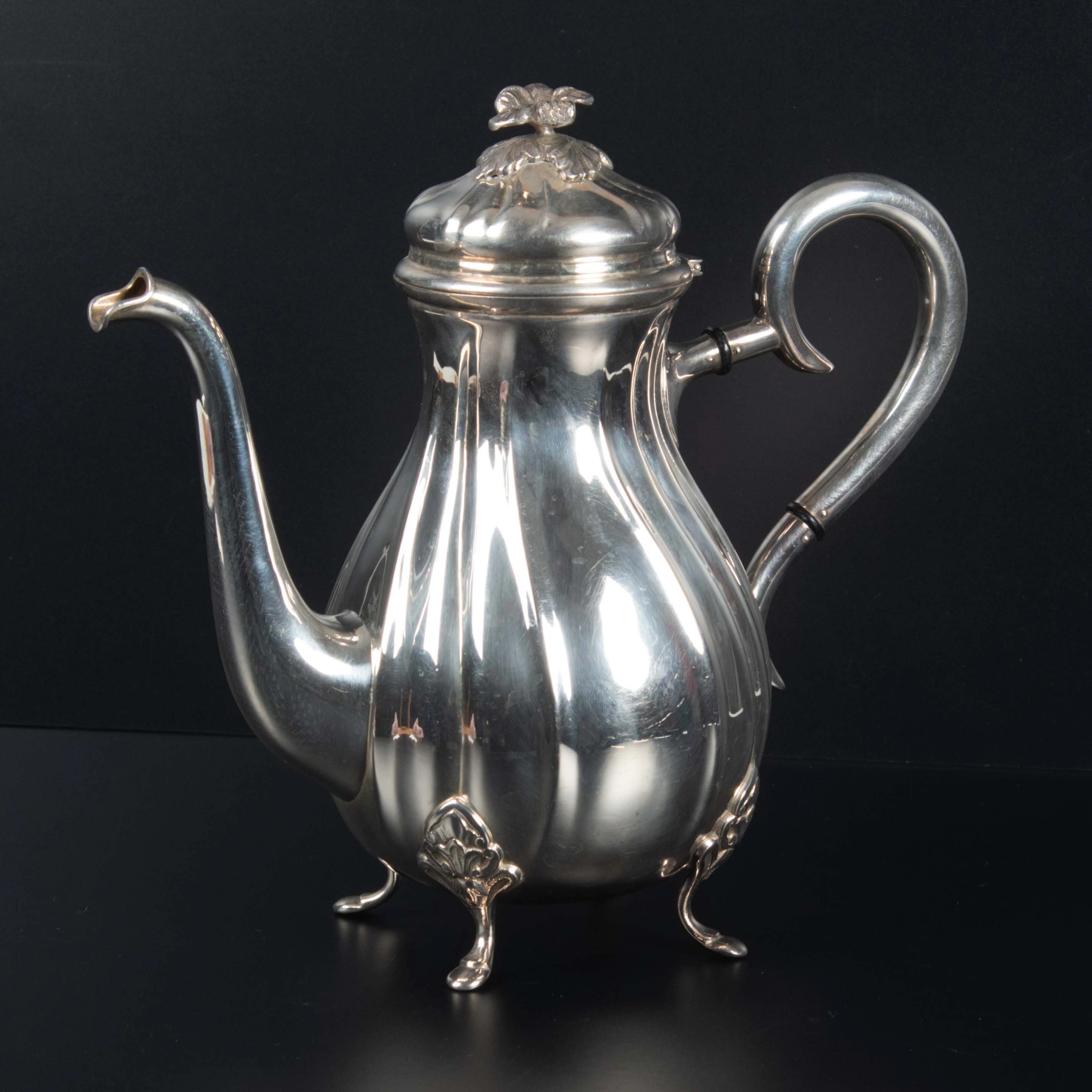 SVEND HOLGER JØRGENSEN. Kaffekanna, silver, Köpenhamn, Danmark, 732 g.