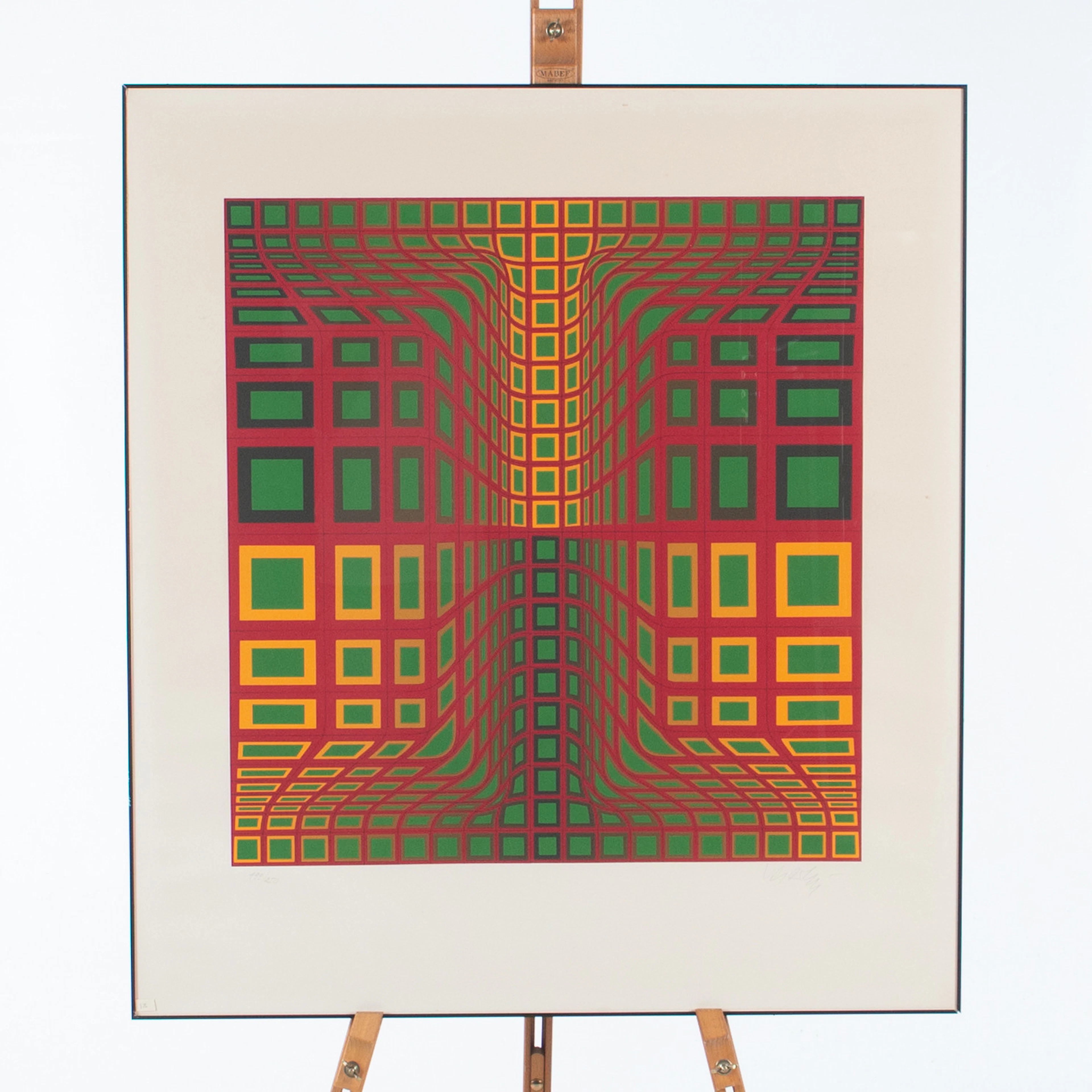 VICTOR VASARELY. Färgseriegrafi, komposition, signerad och numrerad.