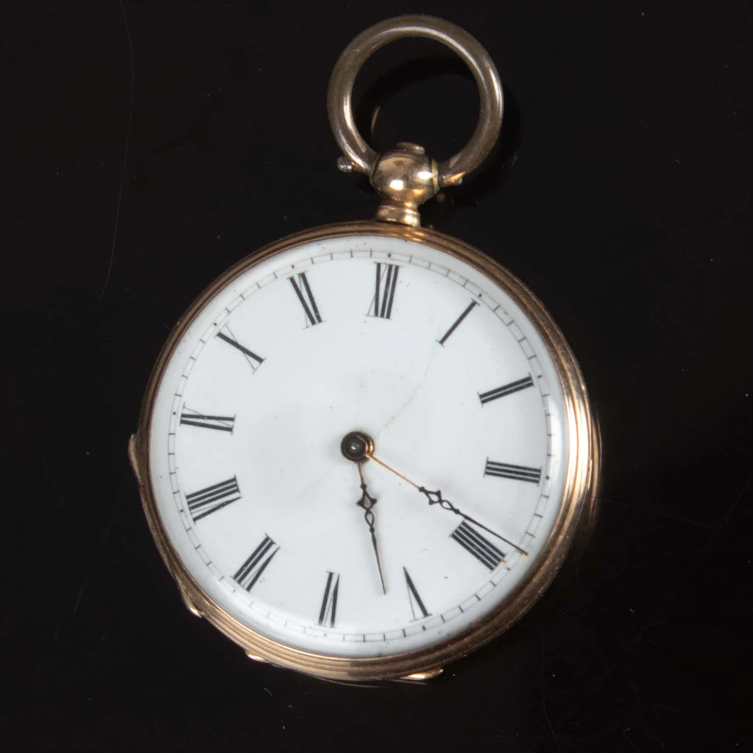 FICKUR, spindelur, 14K guld, 1800-talets första hälft. 29,52 gram.