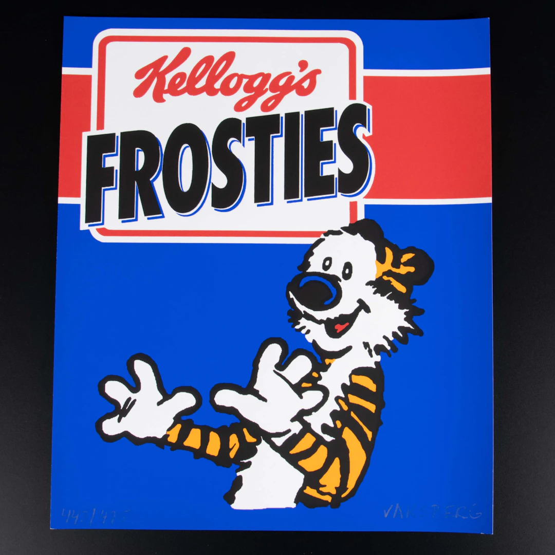 OVE VAKSBERG. Färgserigrafi, "Kellogg's frosties", signerad, numrerad 443/475.