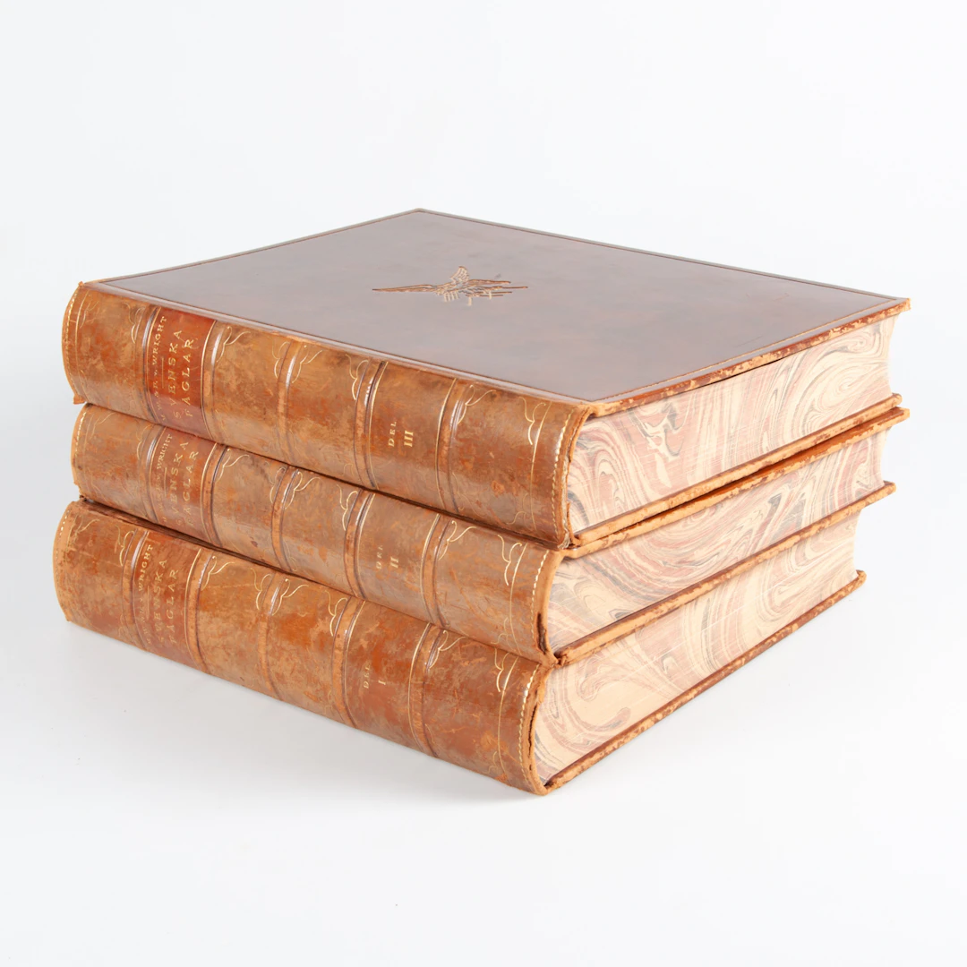 BÖCKER. von Wright, Svenska Fåglar I-III.