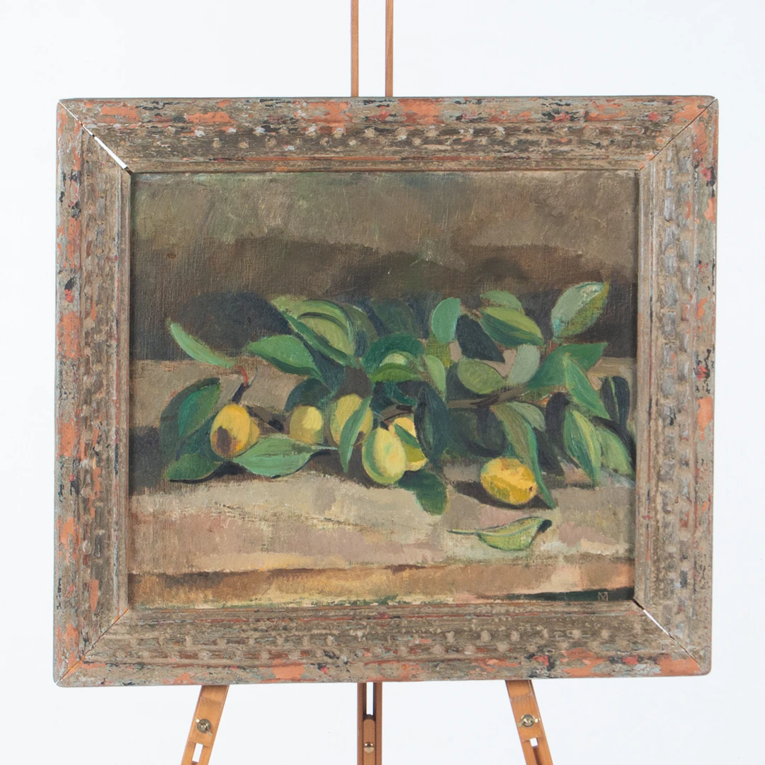 ISSE ZETTERBERG (1910-1986). ”Plommongrenen”, olja på duk, 1952.